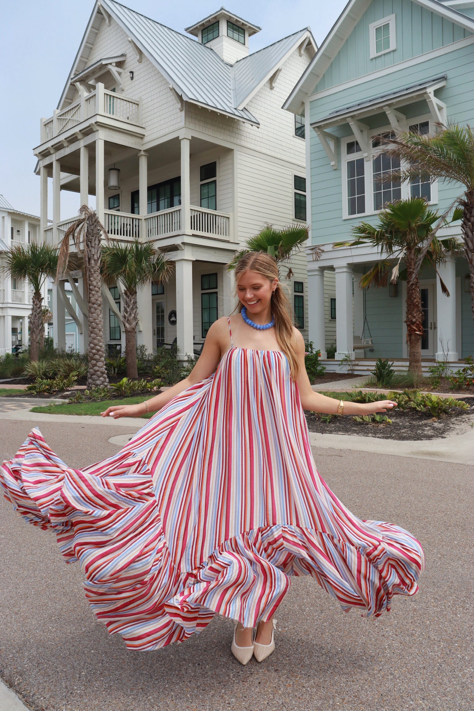 Lily Striped Maxi Dress