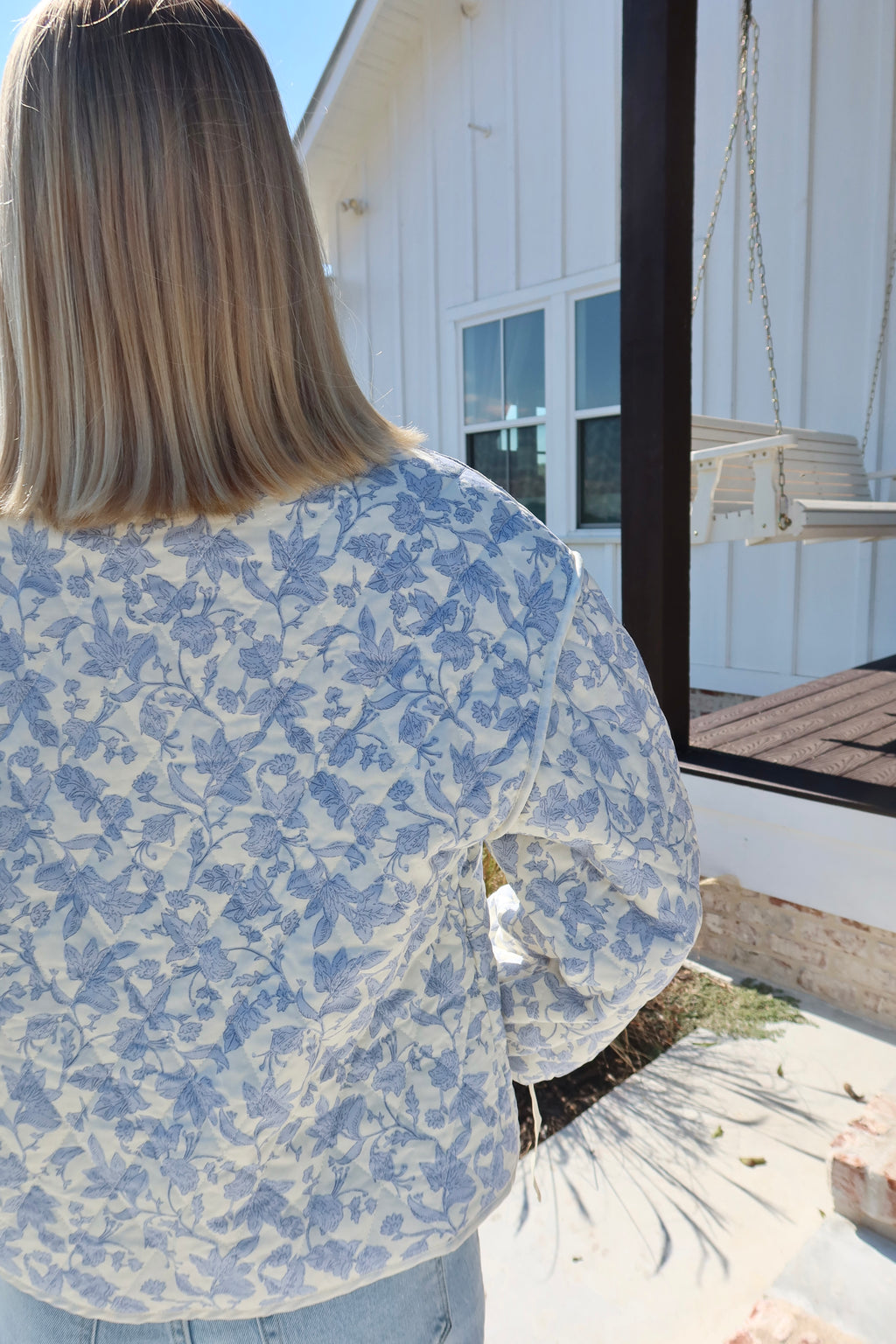 Romy Blue Floral Jacket