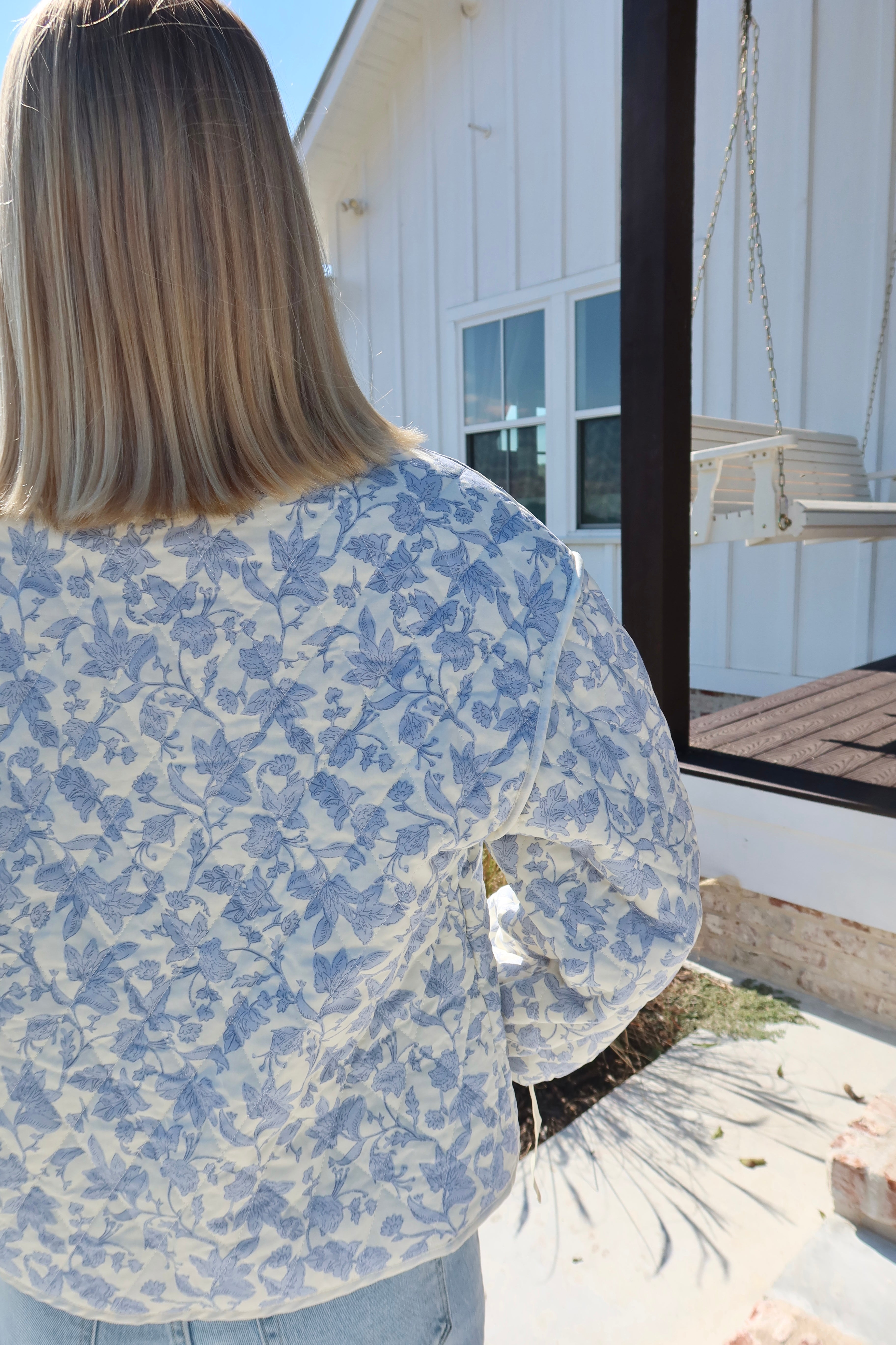 Romy Blue Floral Jacket