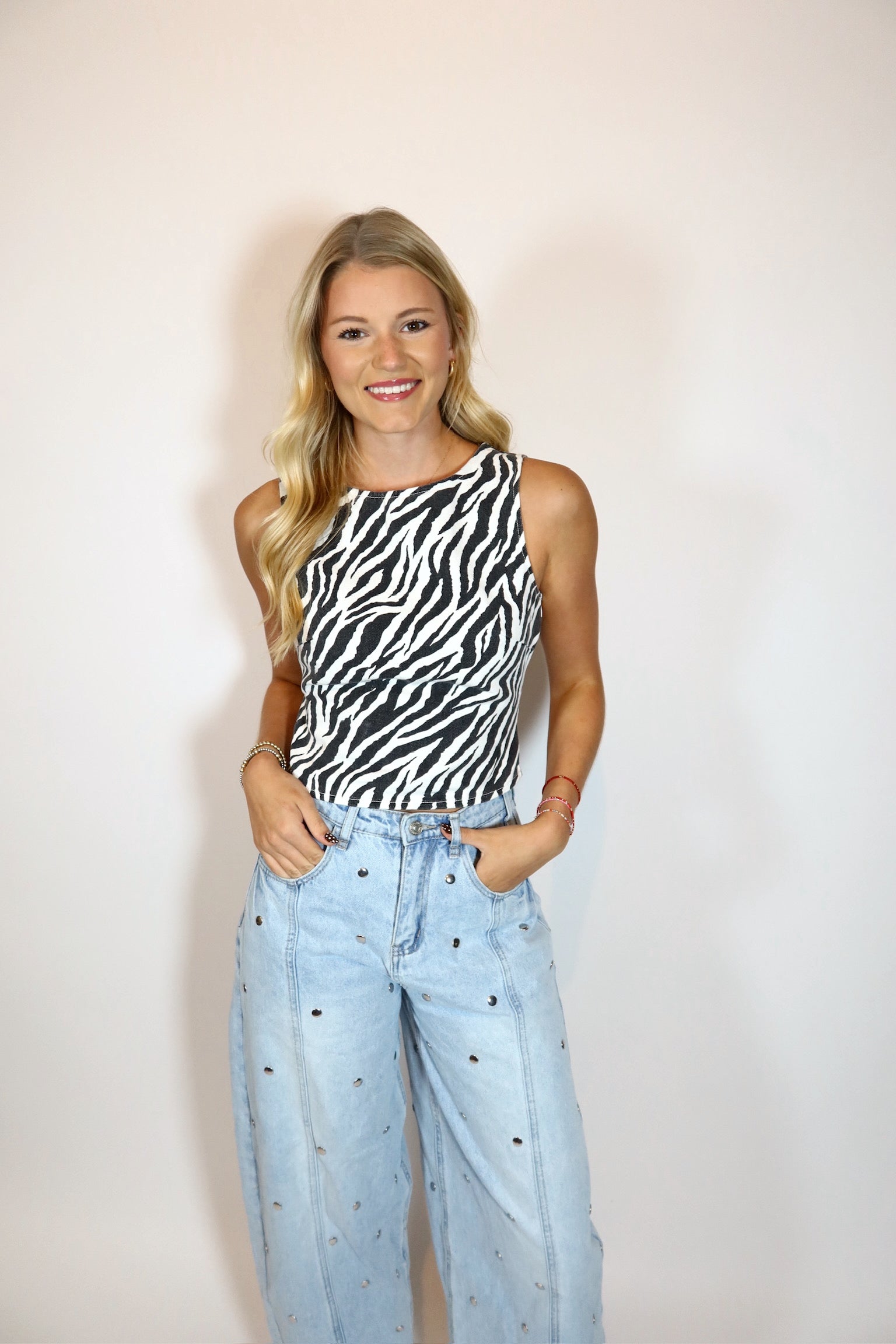 Roan Zebra Top