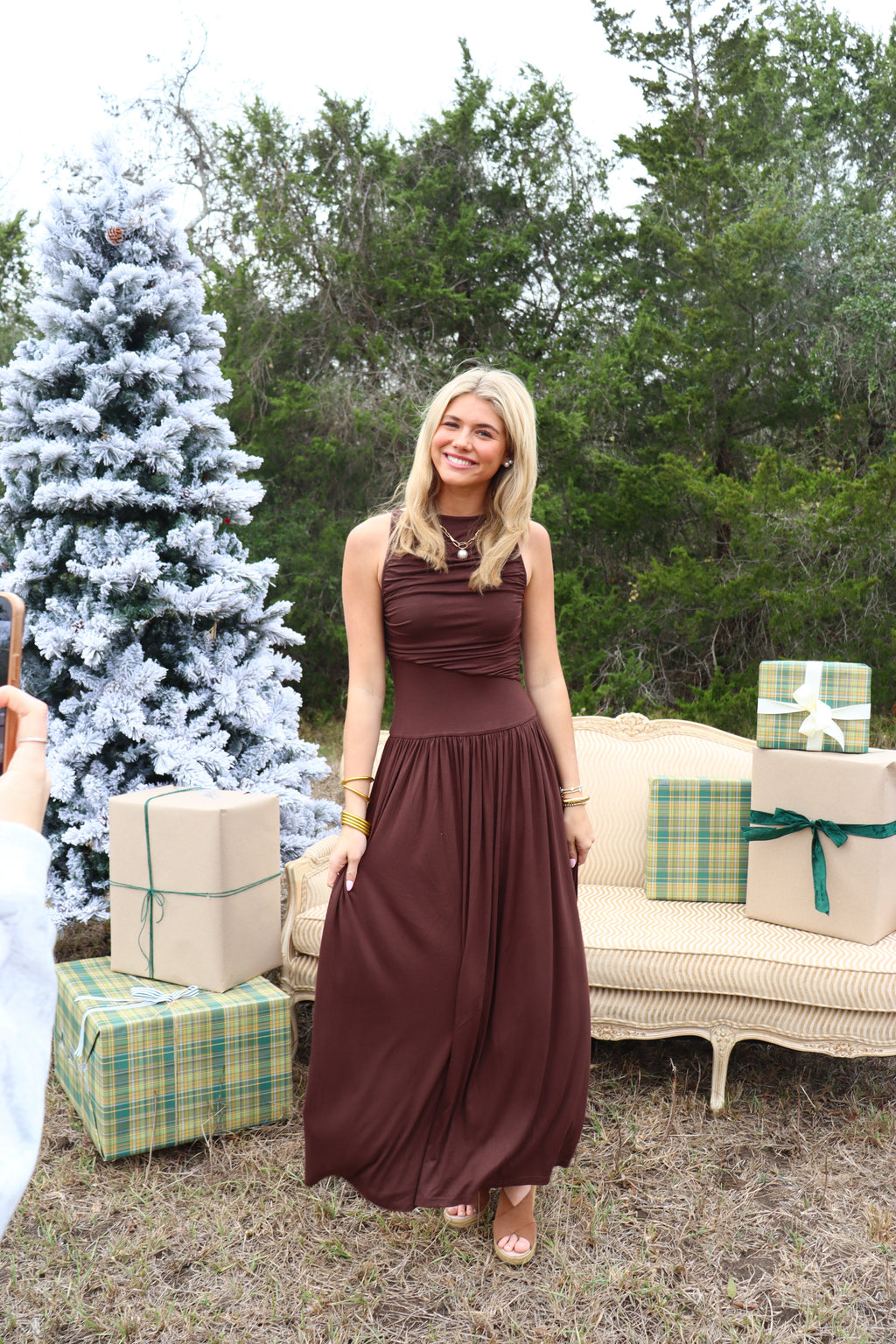 Tatum Brown Maxi Dress