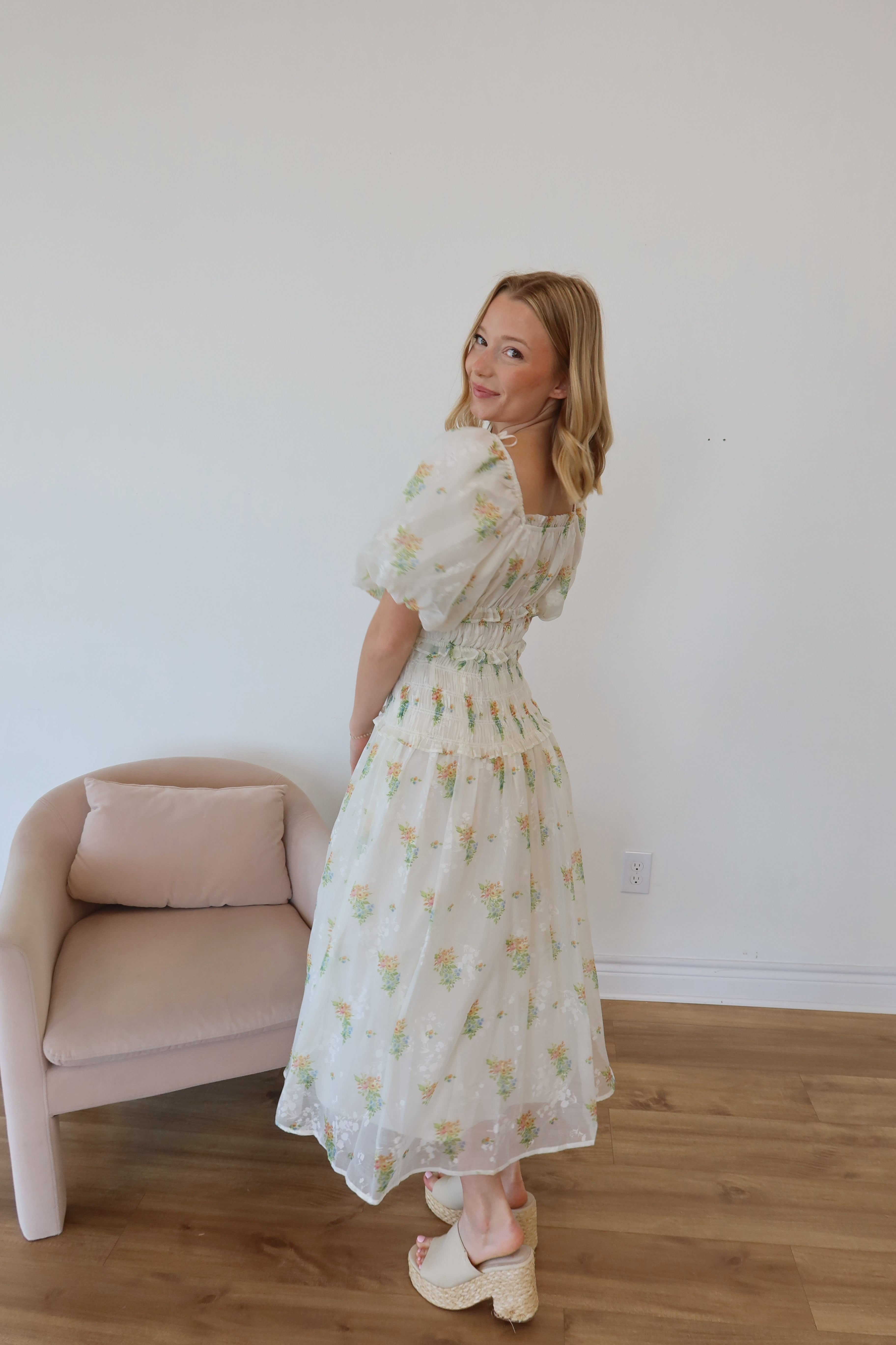 Carmen Floral Midi Dress