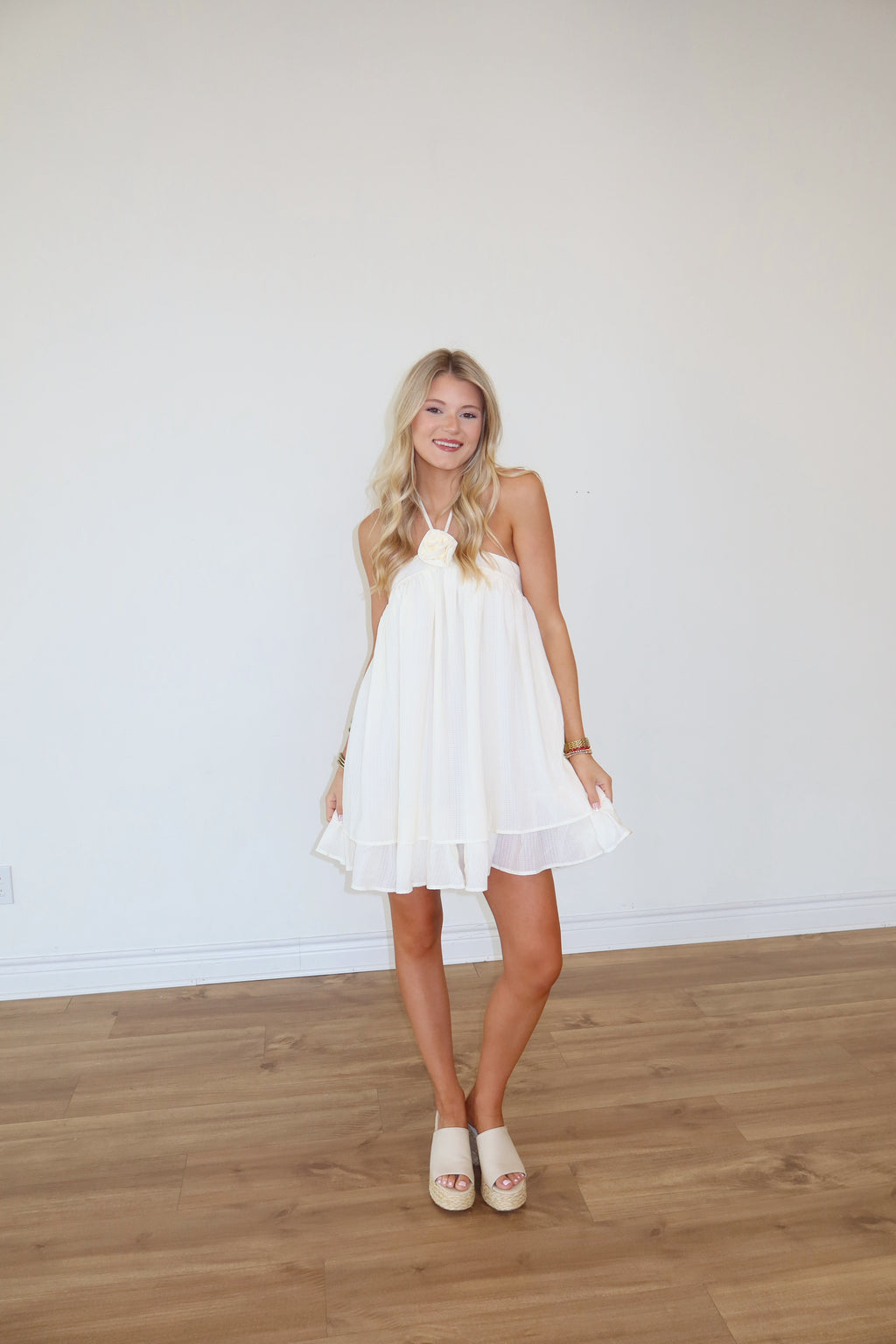 Lacie Cream Mini Dress
