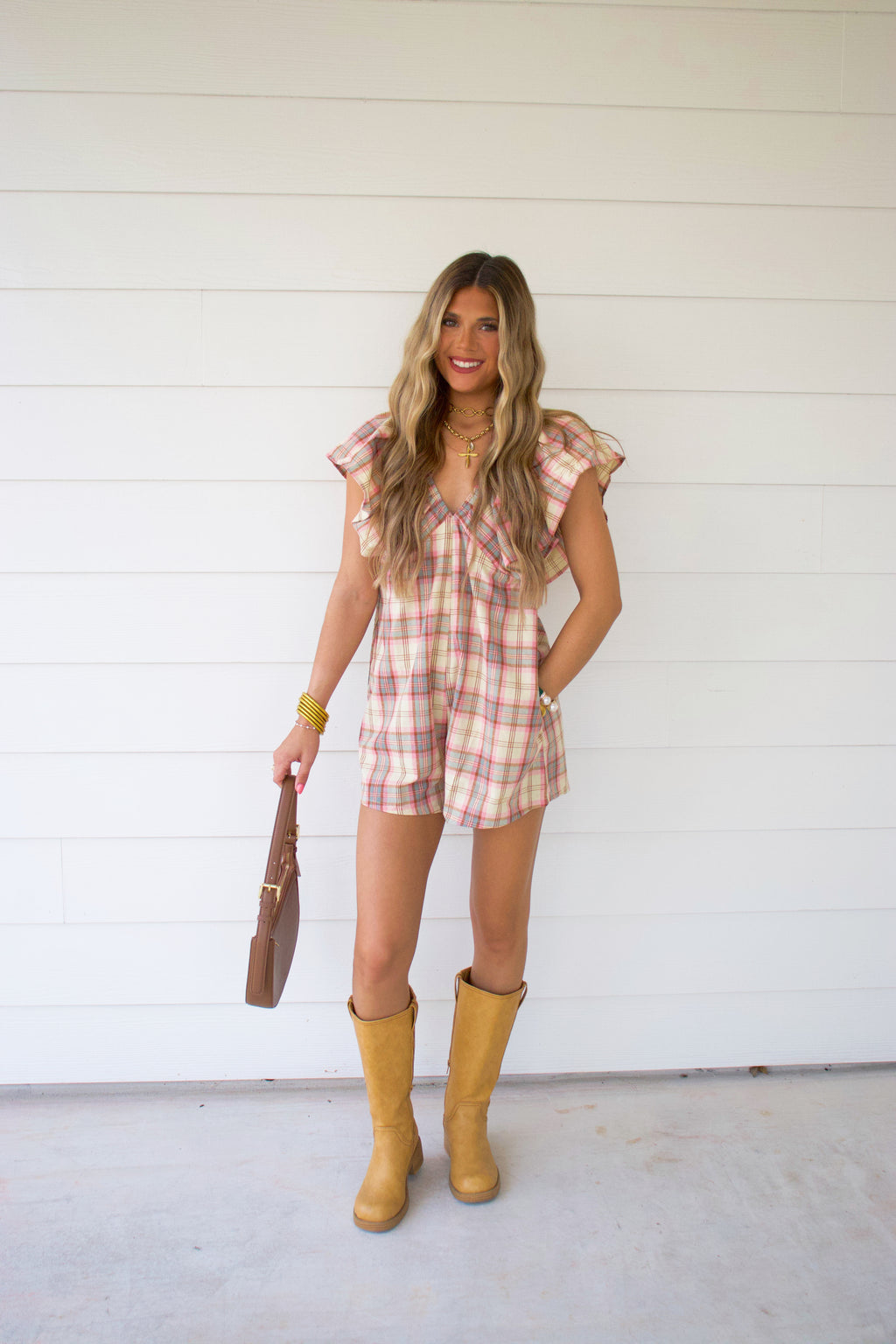 Audrey Gingham Romper