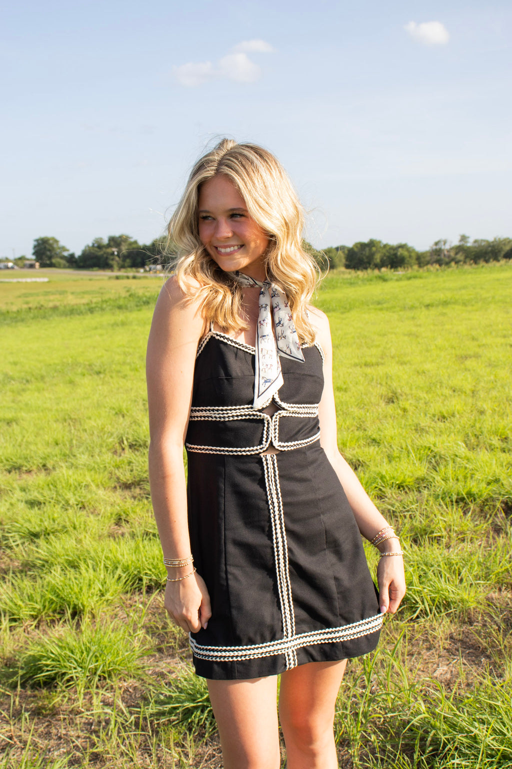 Pippa Black Rope Mini Dress