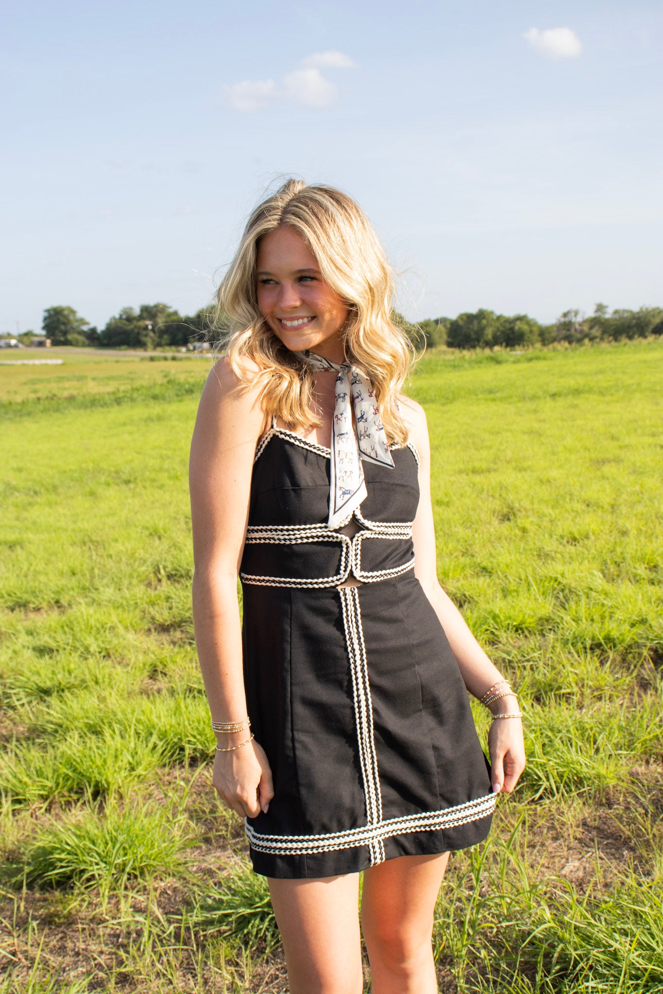 Pippa Black Rope Mini Dress