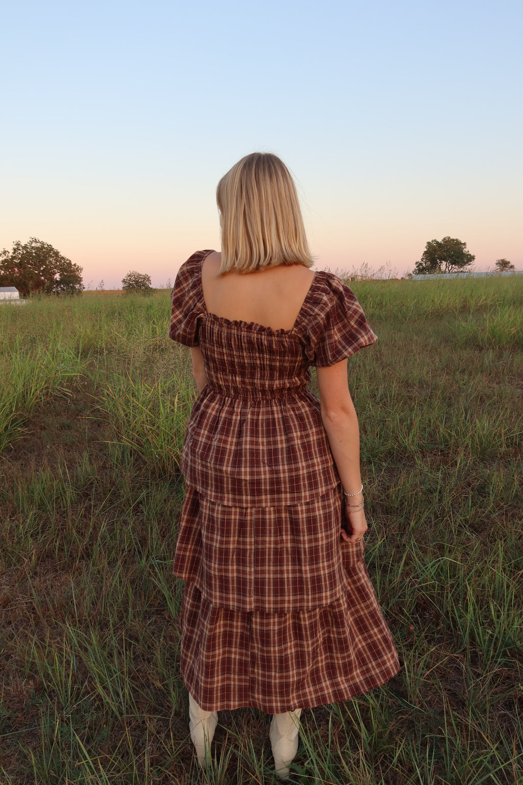 Wylie Plaid Maxi Dress