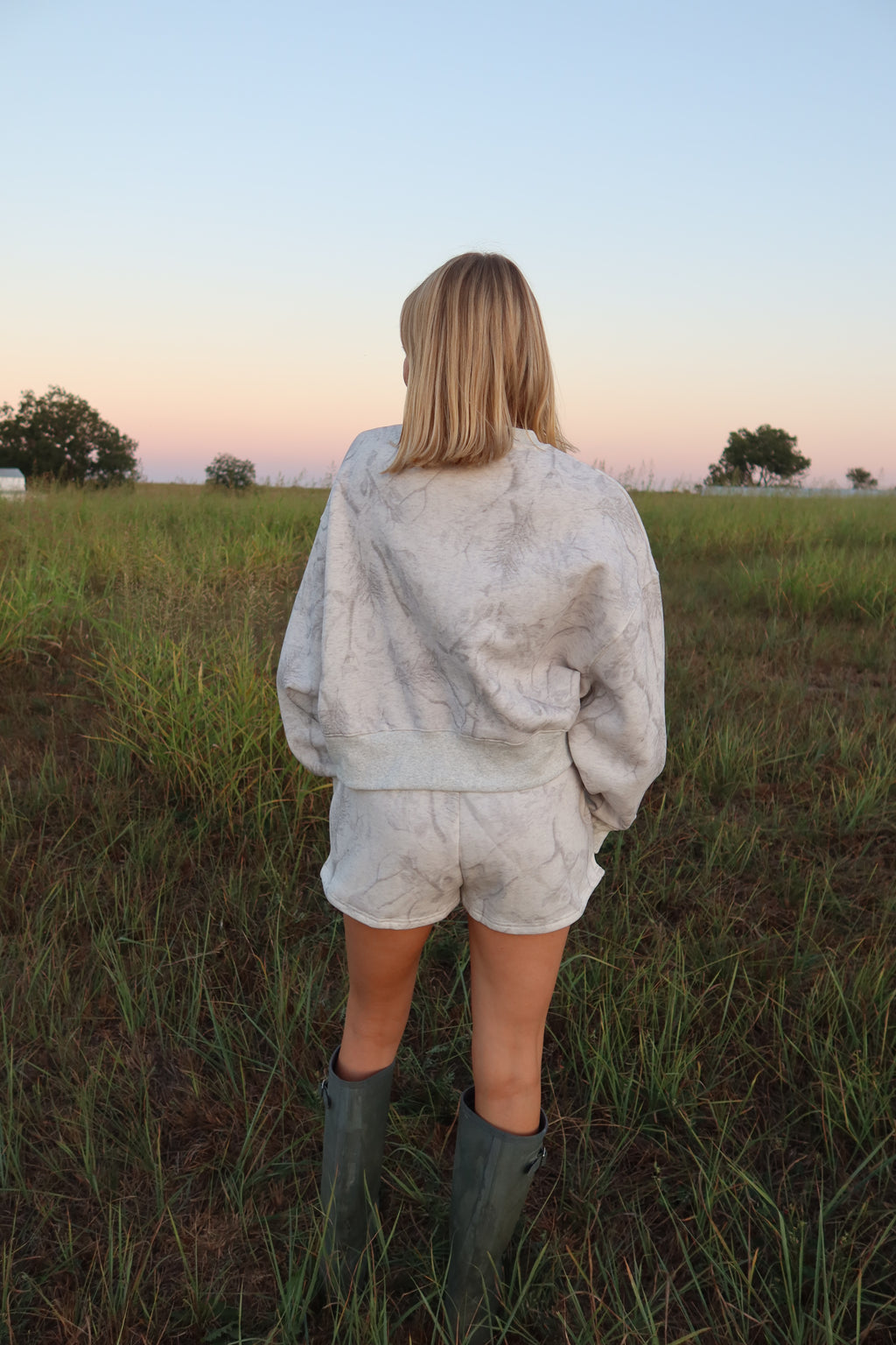 White Camo Sweat Set