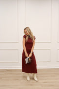 Kitt Maroon Sweater Dress