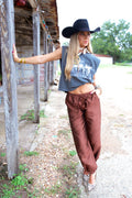 Taffeta Drawstring Pants