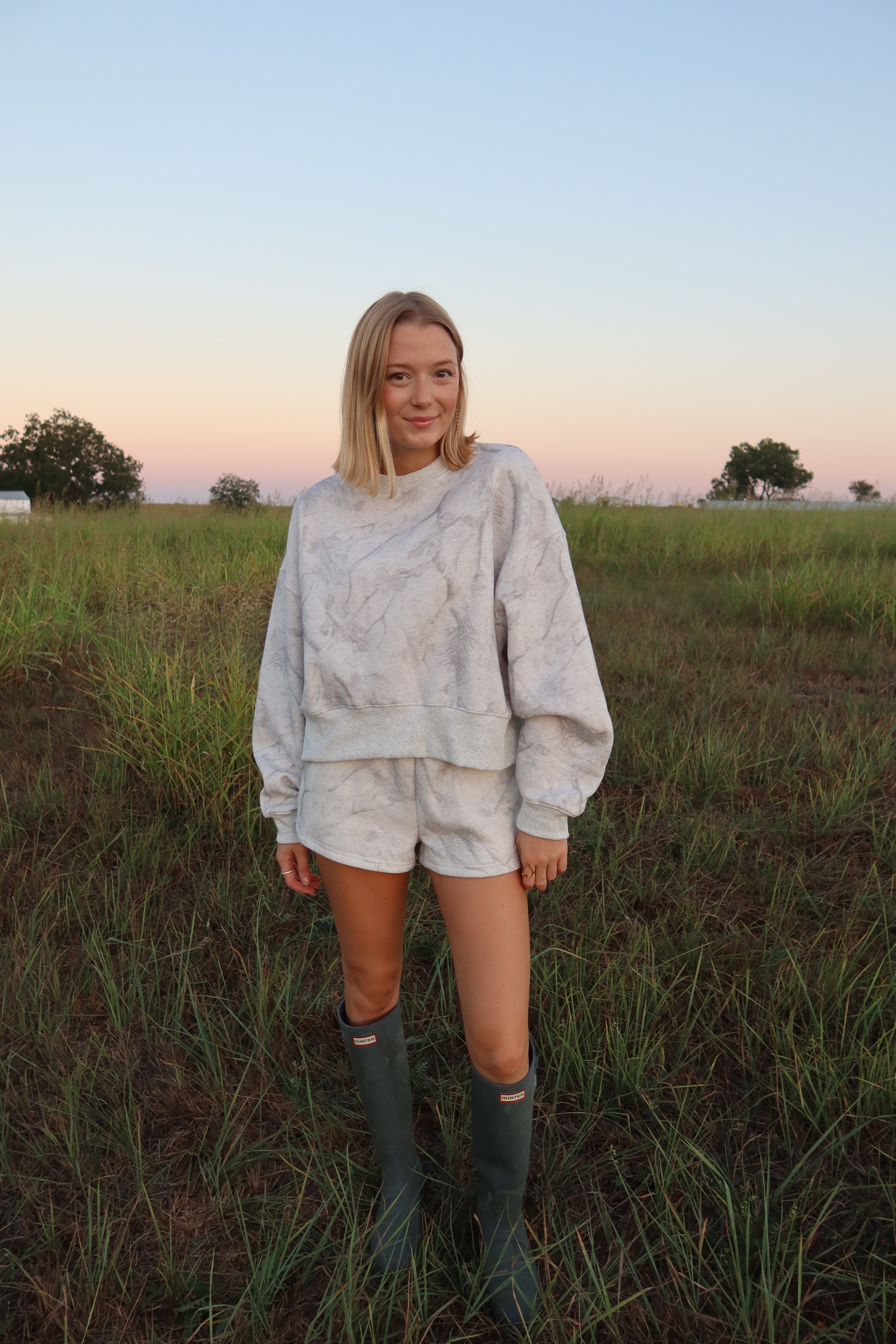 White Camo Sweat Set