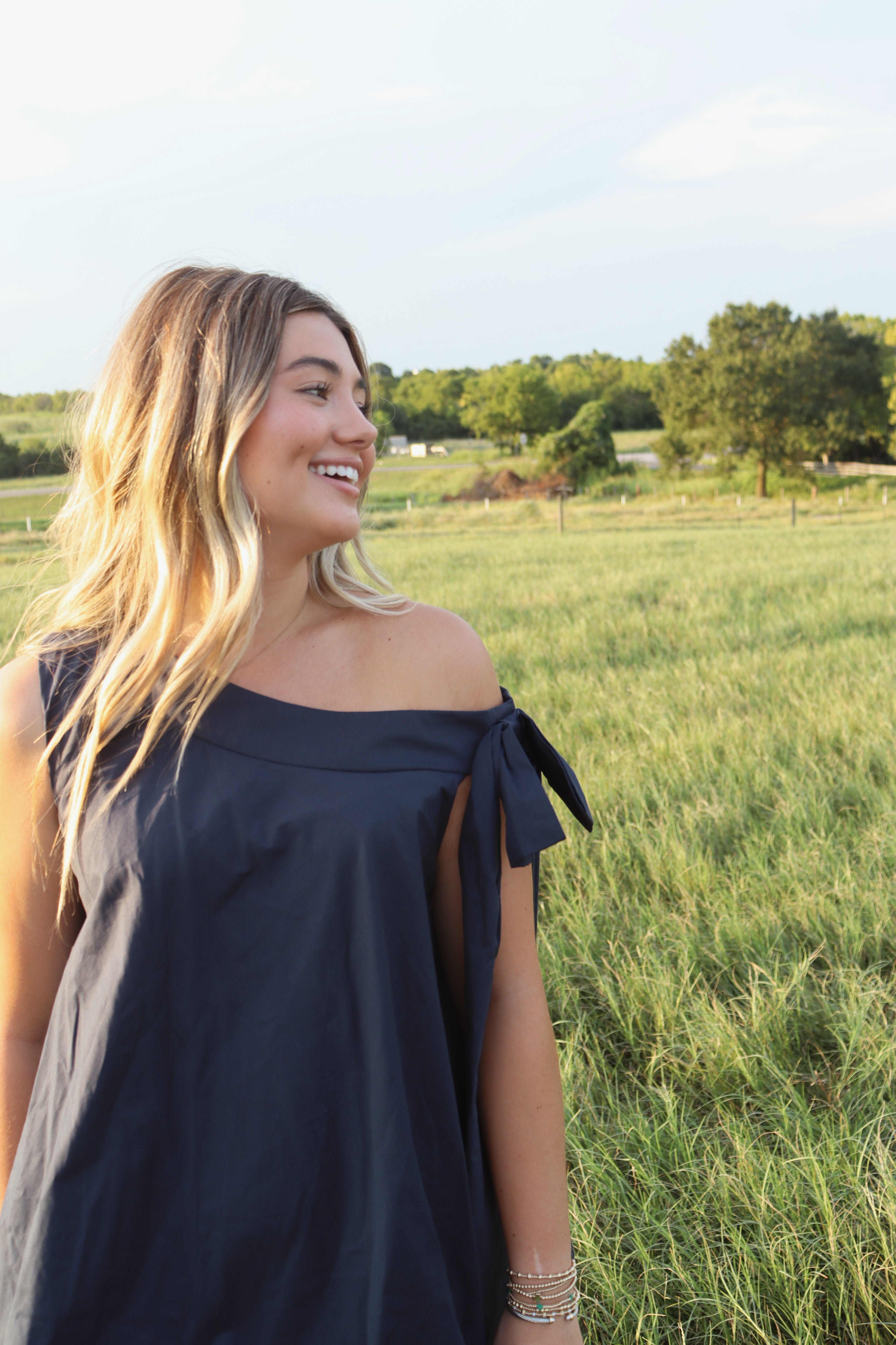 Warren Navy Bubble Dress