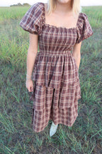 Wylie Plaid Maxi Dress
