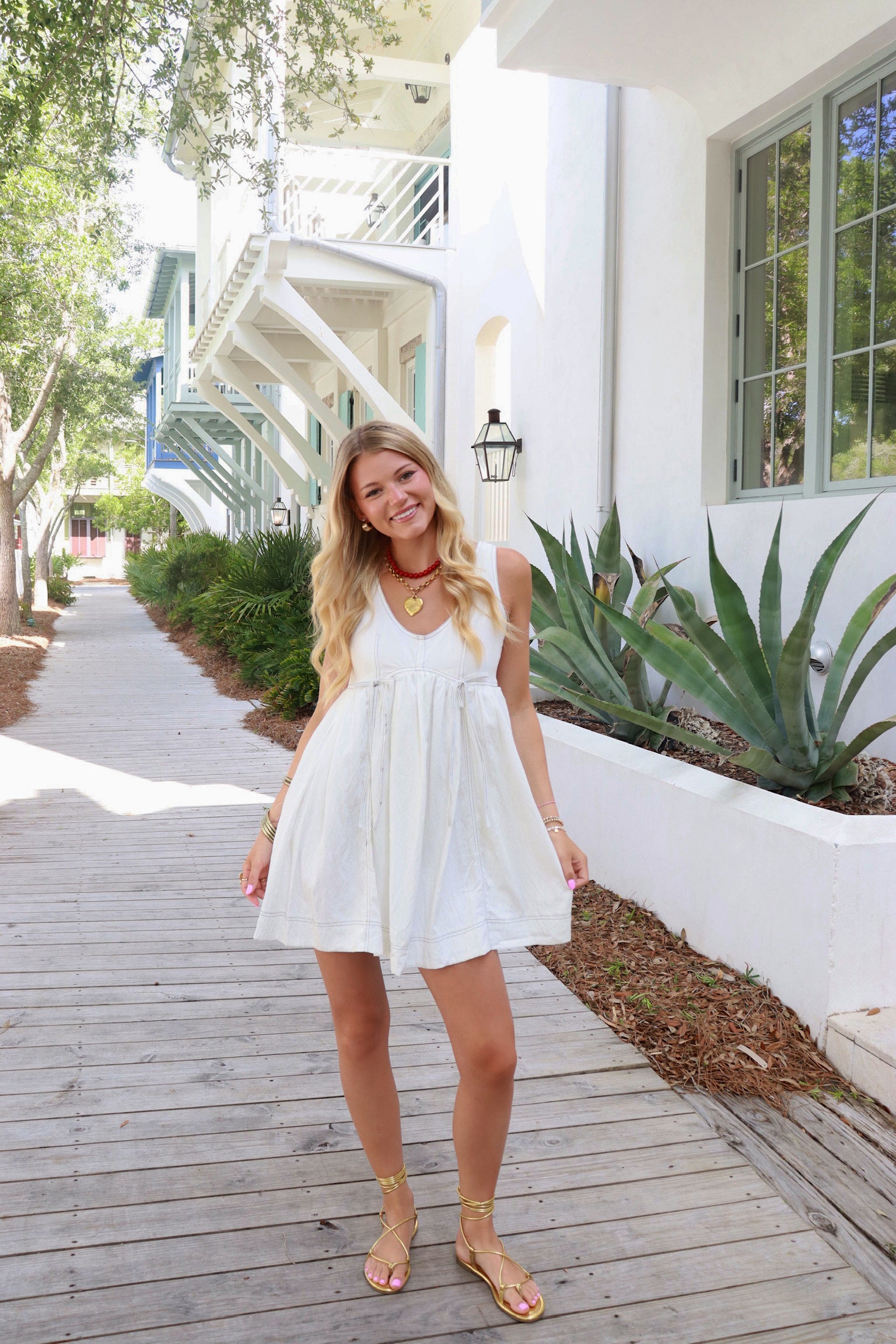 Jane White Mini Dress
