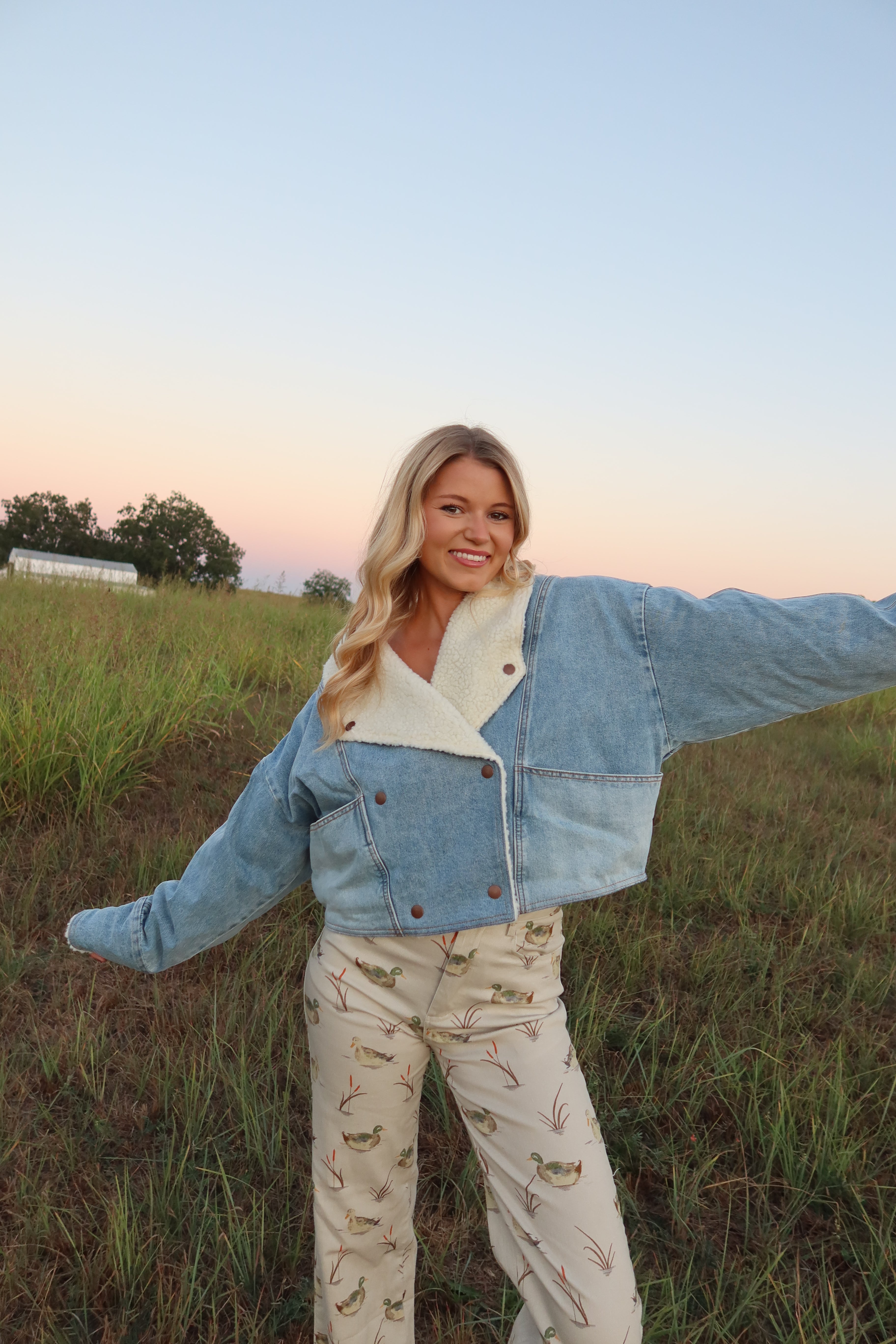 Fleece-Lined Denim Jacket