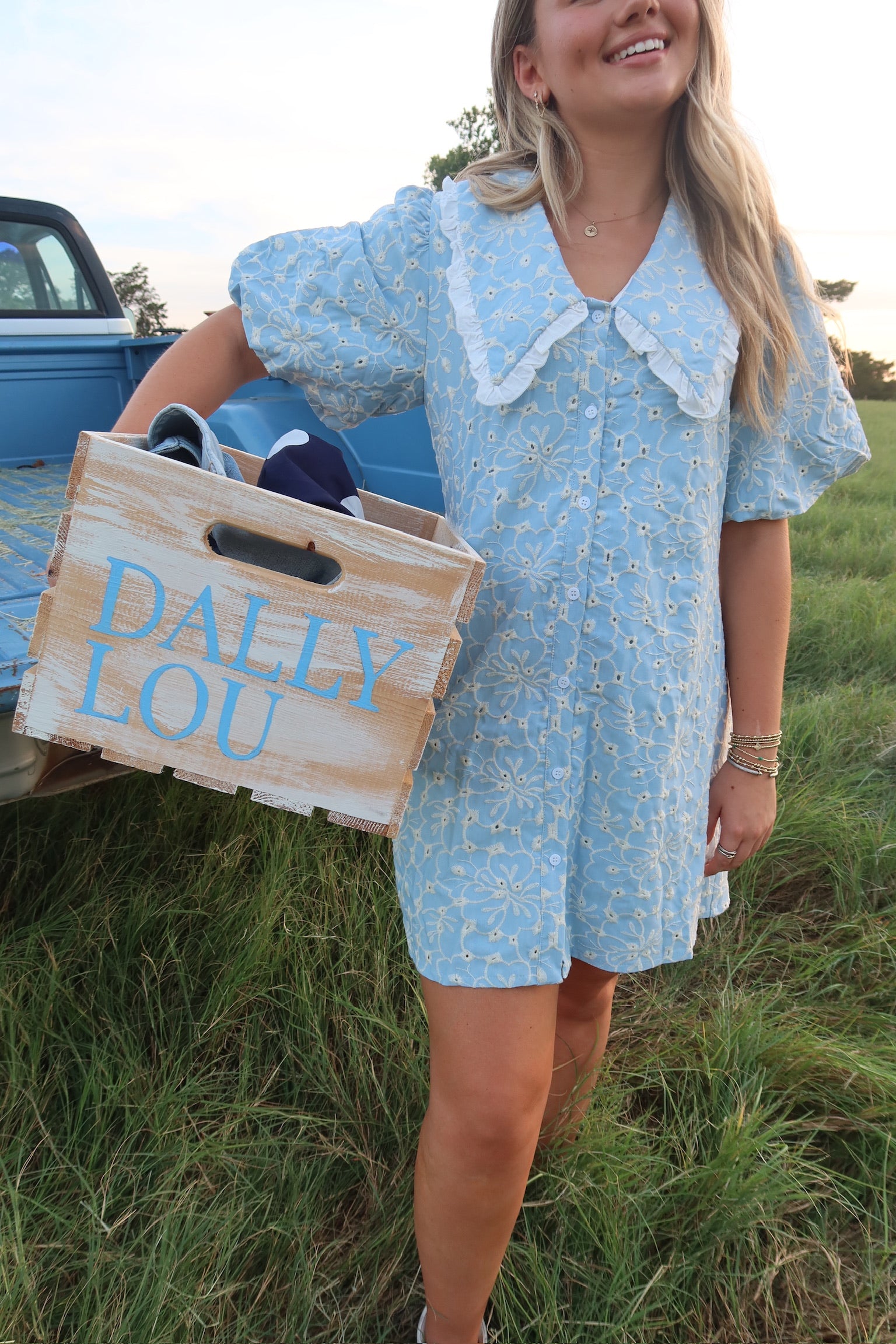 Ember Blue Collared Dress