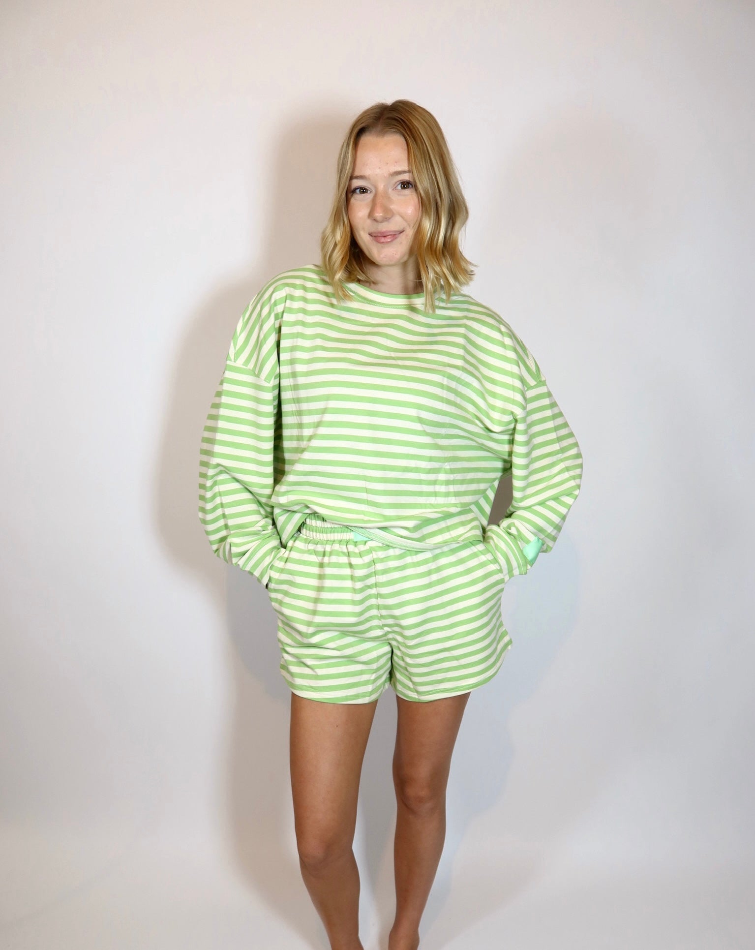 Sloan Green Stripe Set