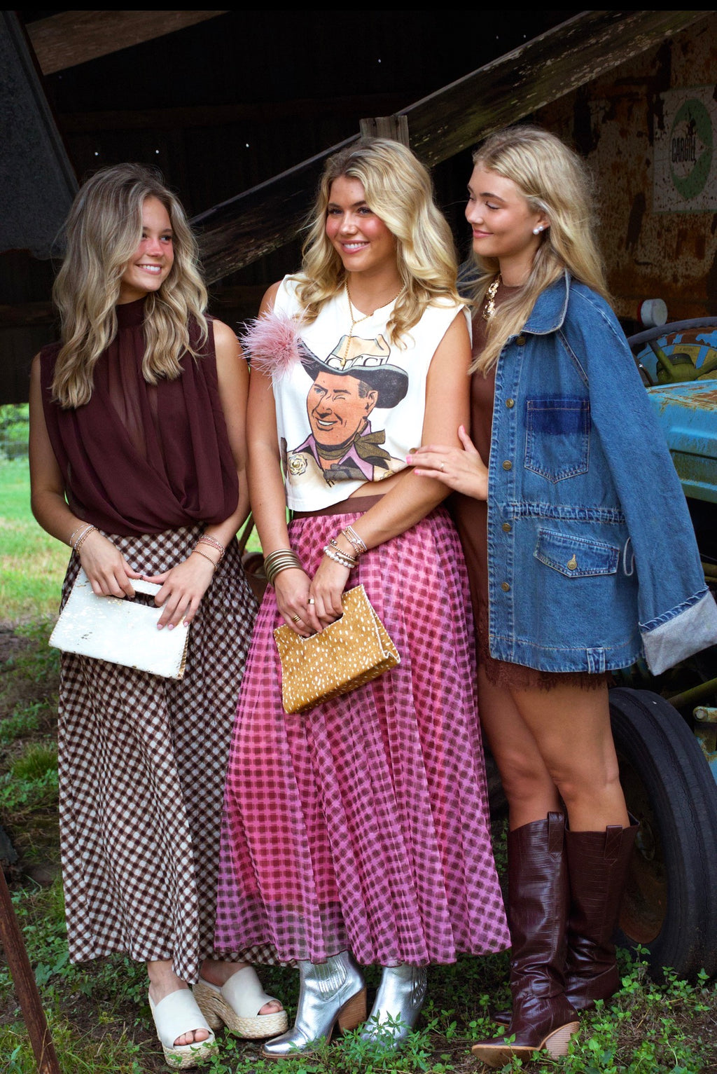 Pink Cowboy Boxy Tee