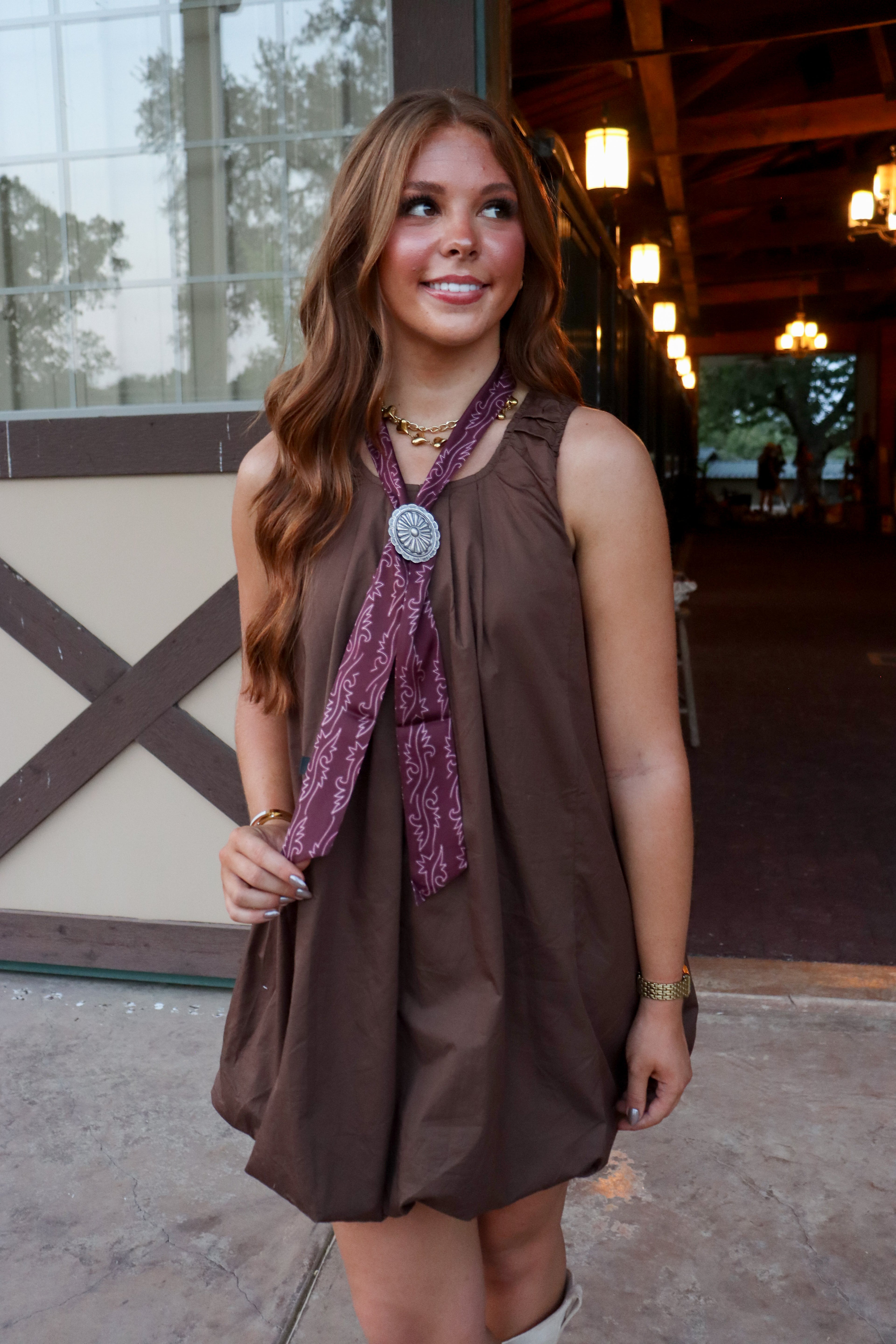 Rhode Brown Bubble Dress