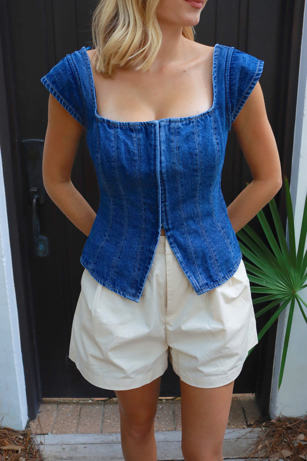 Charleston Denim Top