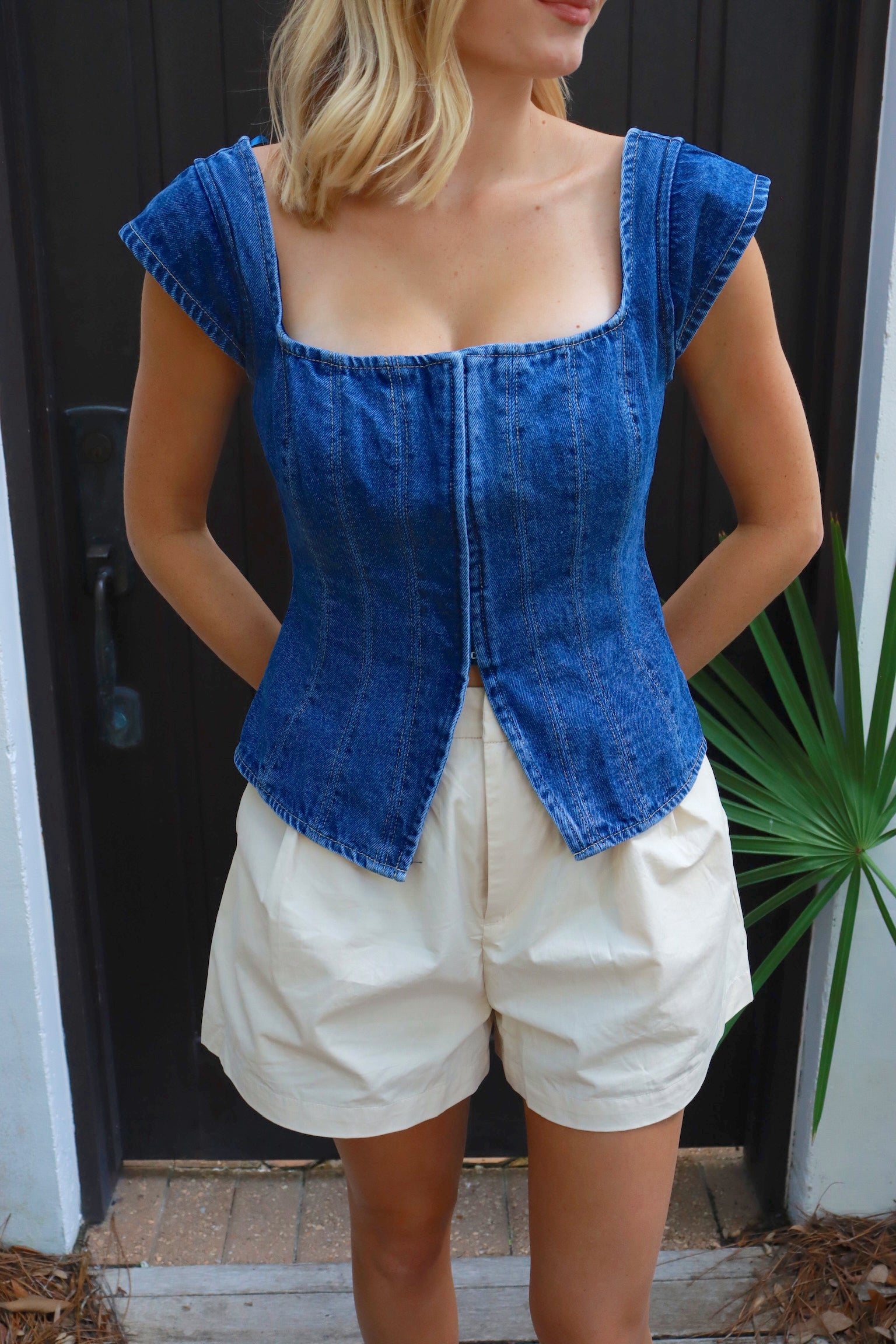 Charleston Denim Top