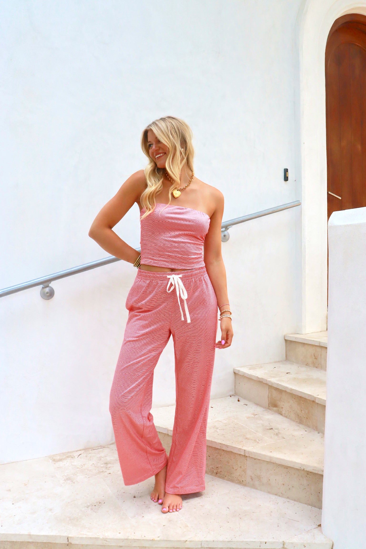 Liberty Red Striped Set