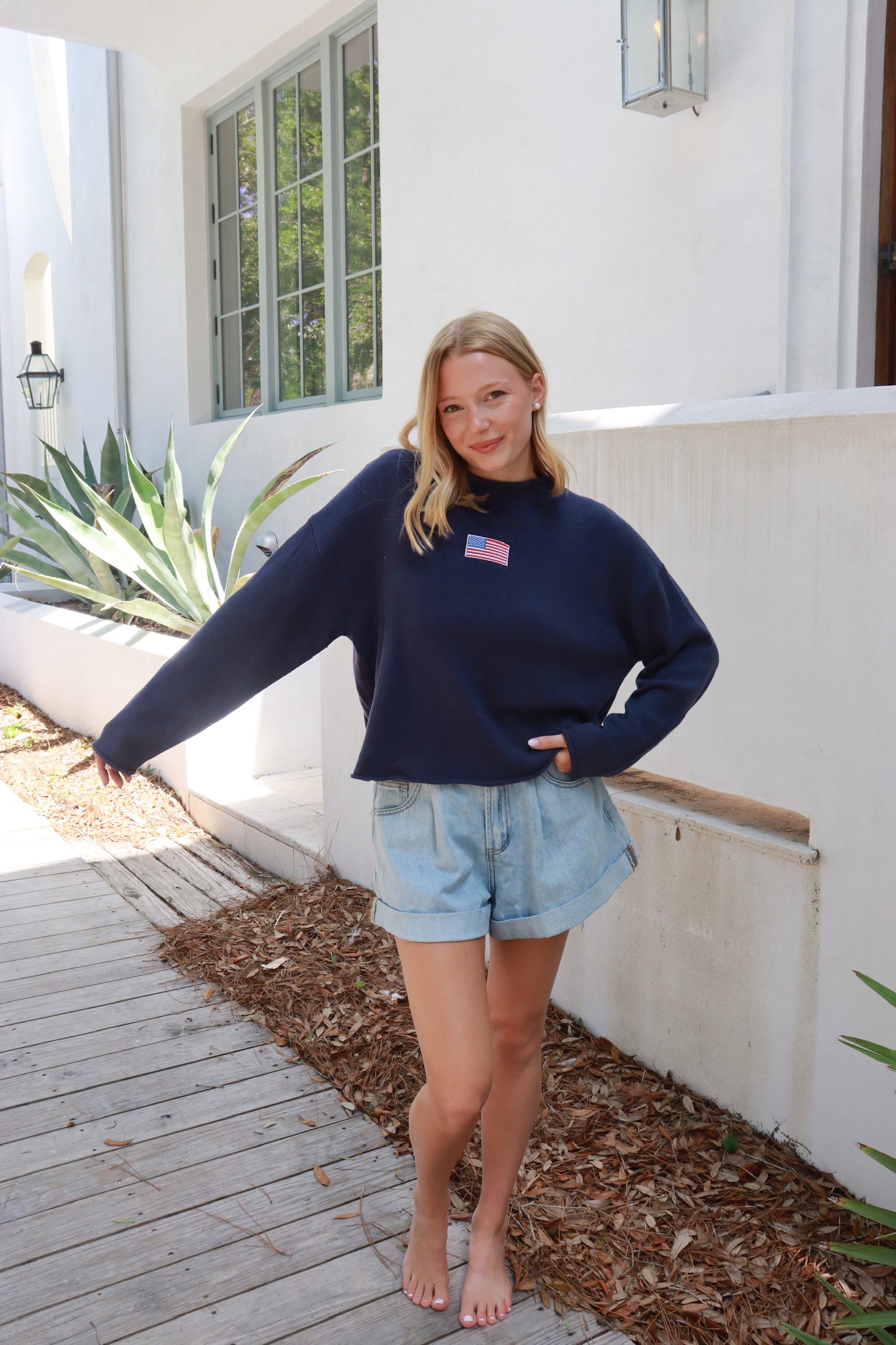 Americana Navy Sweater