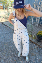 Lennon Polka Dot Barrel Jean Overalls