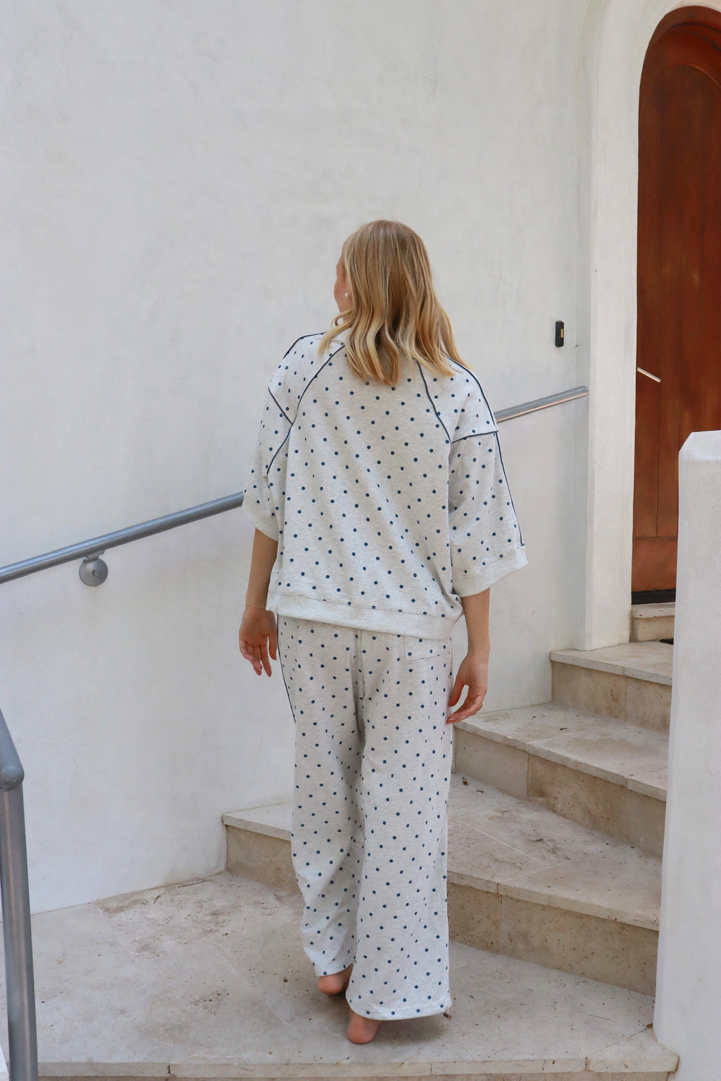 Scout Navy Polka Dot Sweat Set