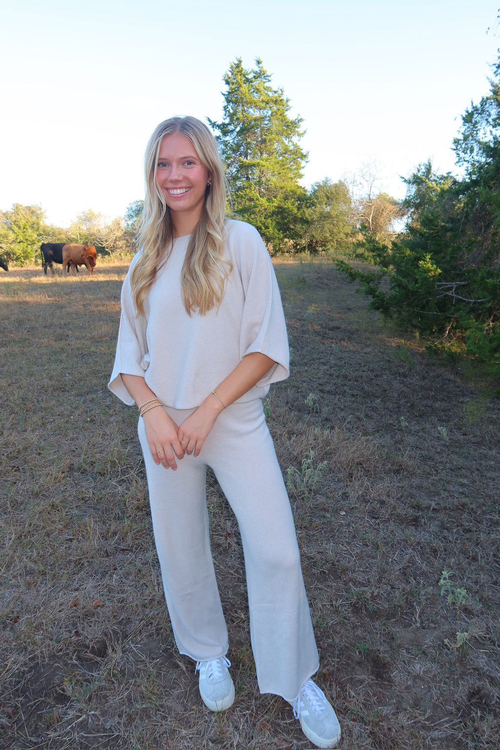 Shiloh Cream Cashmere Top