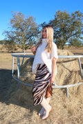 Eden Zebra Maxi Skirt