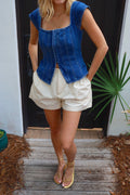 Light Khaki Flair Shorts