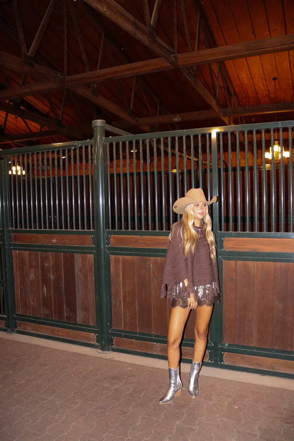 Chocolate Brown Knit Cape
