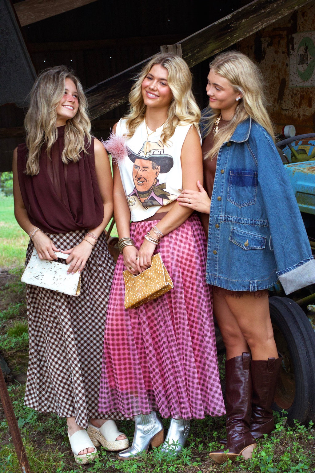 Pink Cowboy Boxy Tee