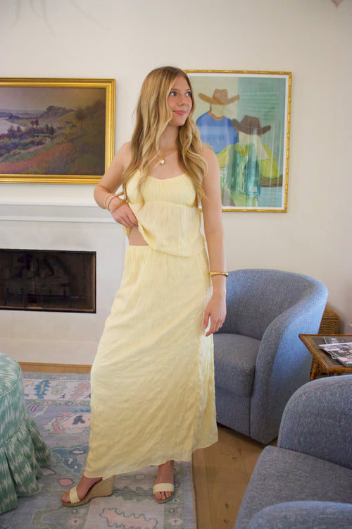 Adelaide Yellow Skirt Set