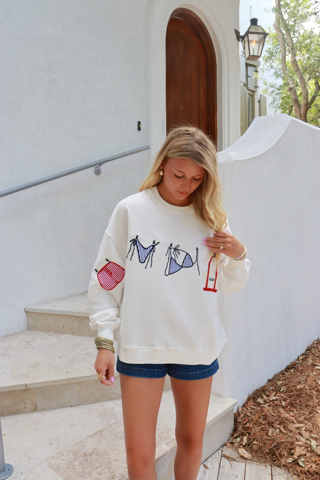 USA Bikini Embroidered Sweatshirt