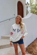USA Bikini Embroidered Sweatshirt