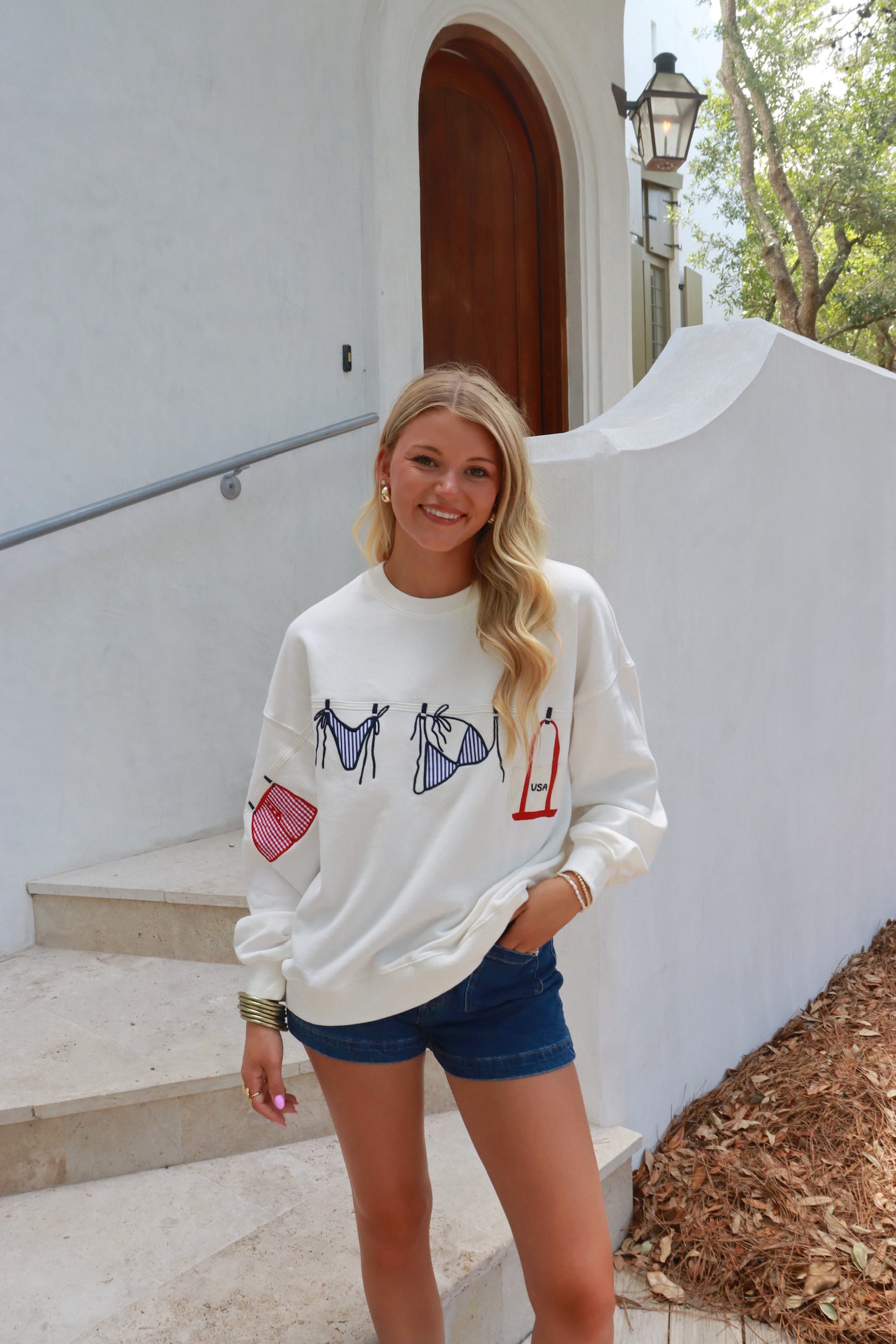 USA Bikini Embroidered Sweatshirt