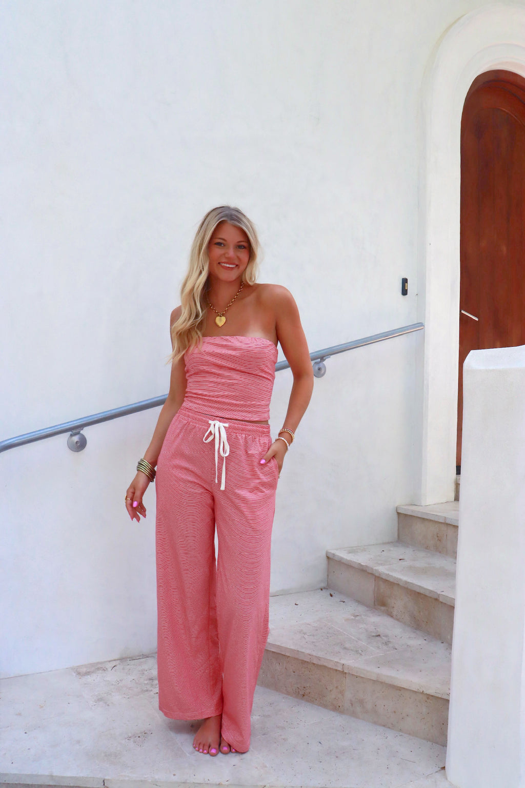 Liberty Red Striped Set