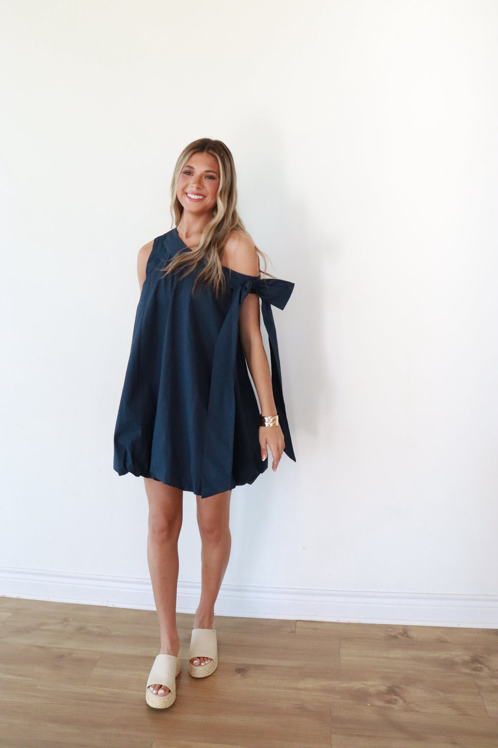Warren Navy Bubble Dress