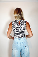 Roan Zebra Top