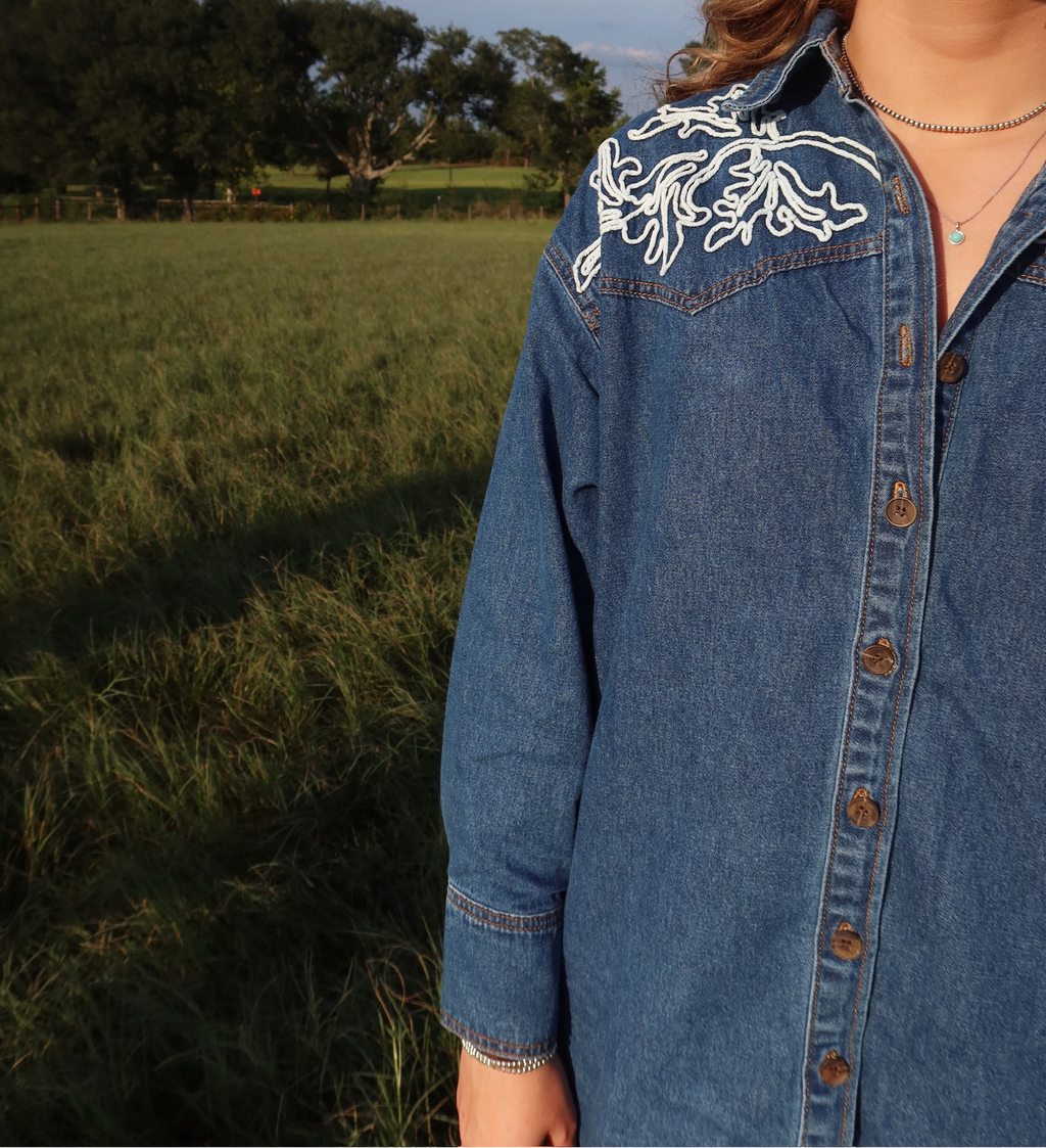 Ellison Denim Button-Down Dress