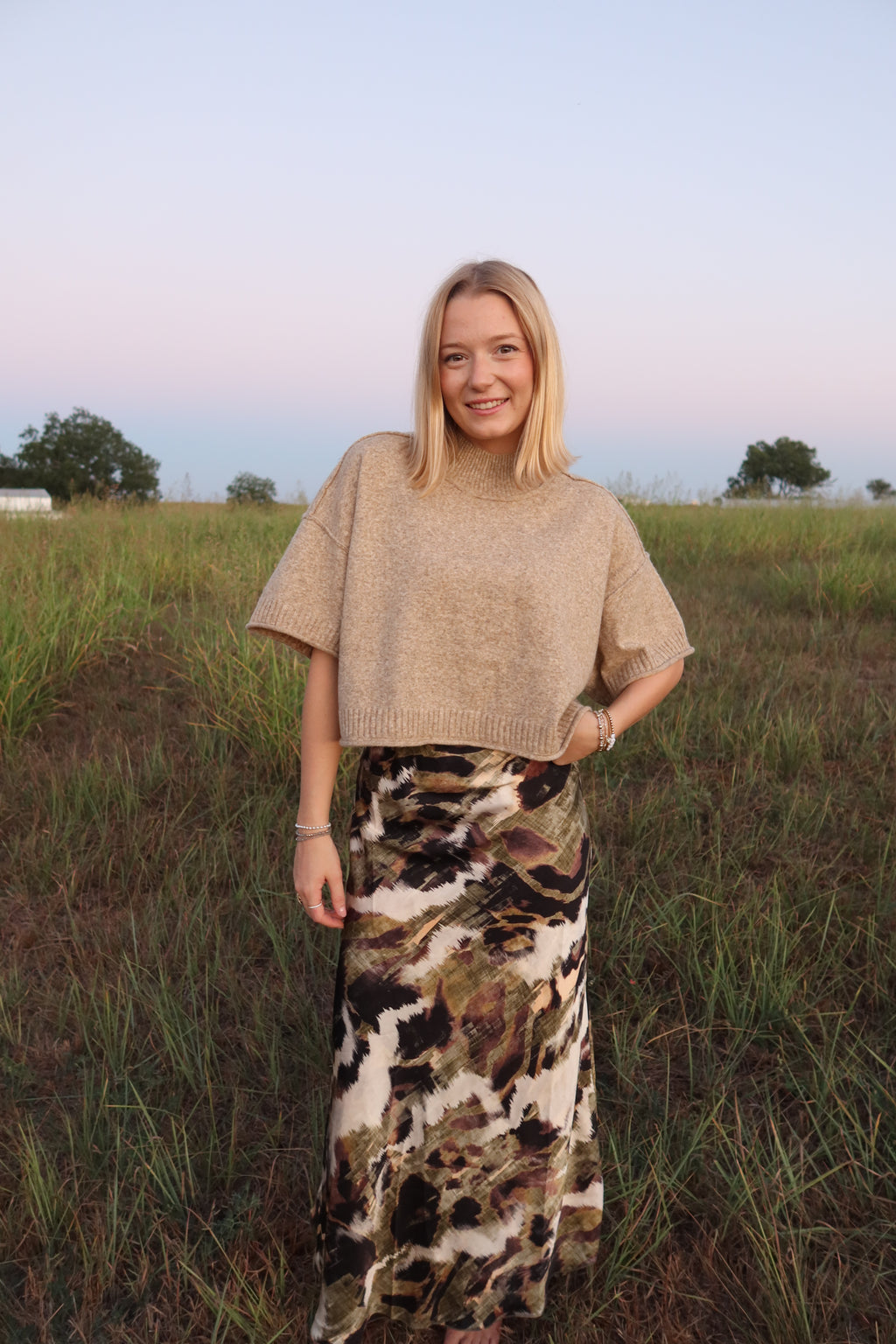 Walker Tan Sweater Top