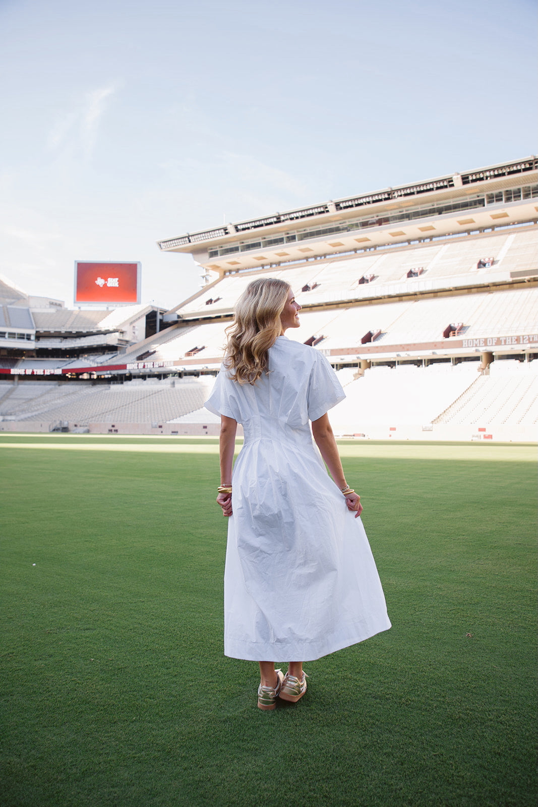 Magnolia White Button Down Midi Dress