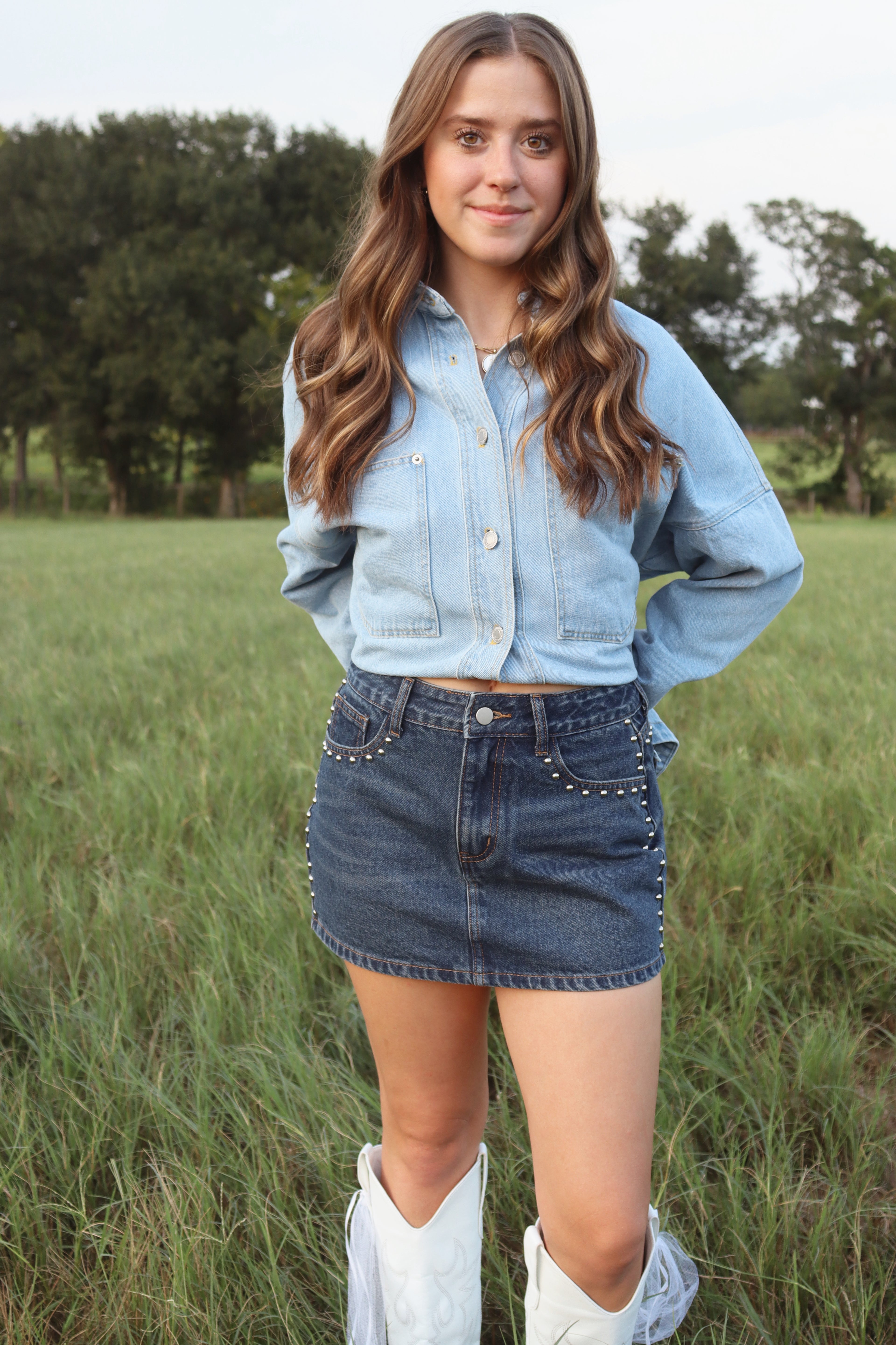 Callan Studded Mini Skirt