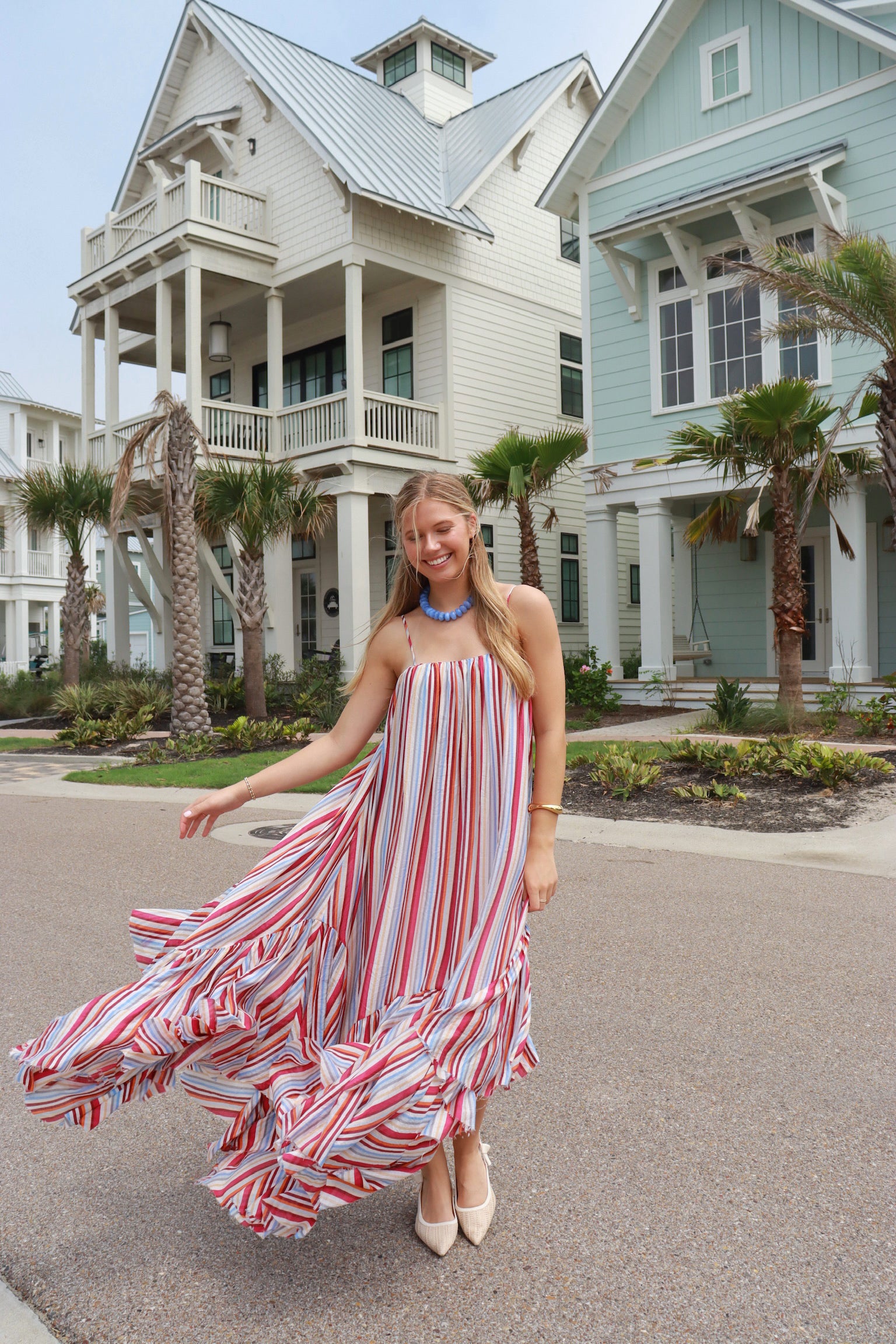 Lily Striped Maxi Dress