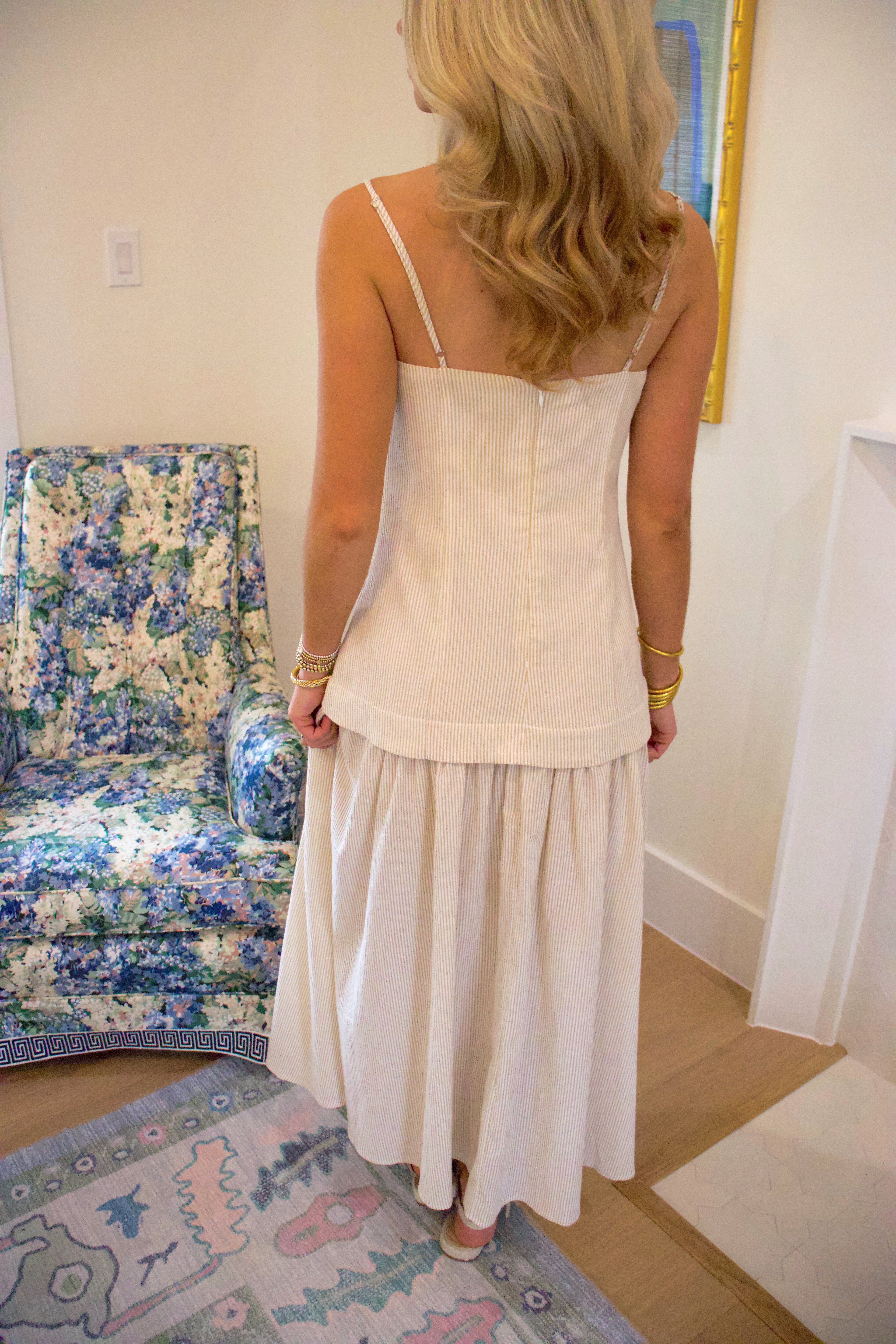 Marlow Cream Striped Dress