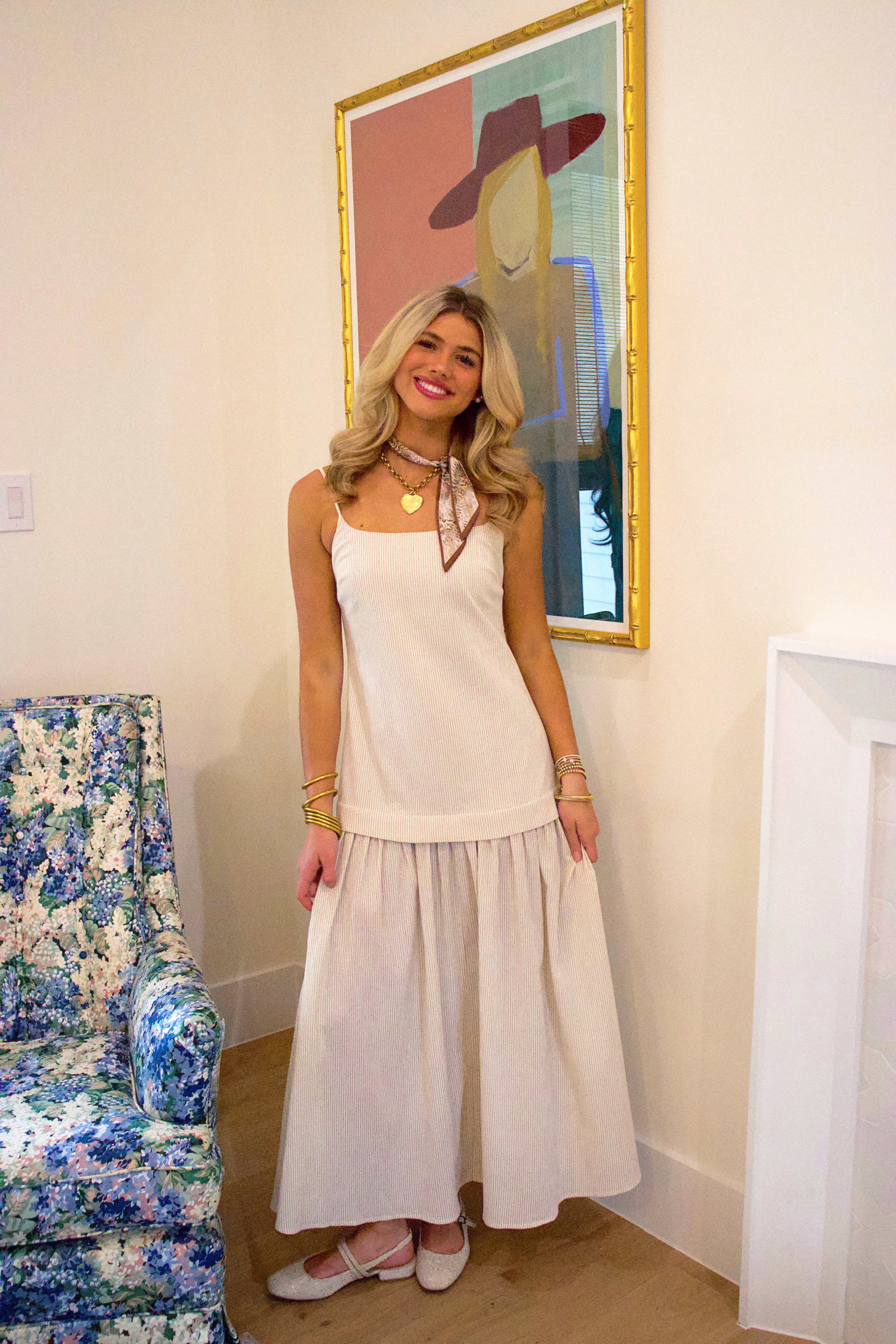 Marlow Cream Striped Dress