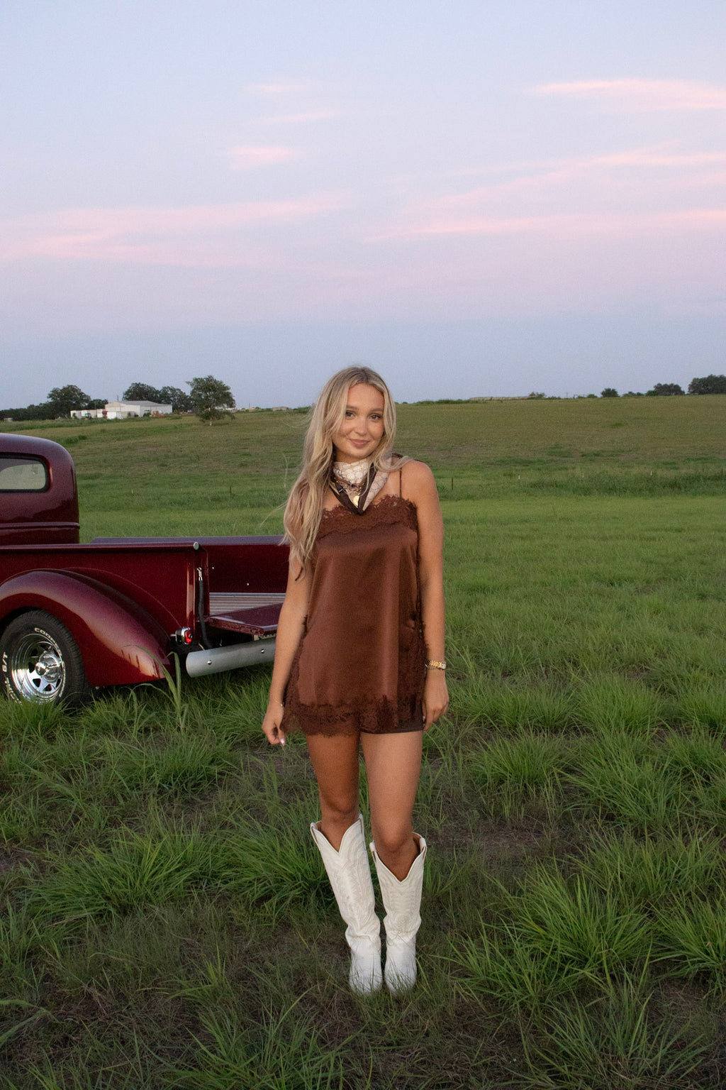 Banks Brown Lace Top
