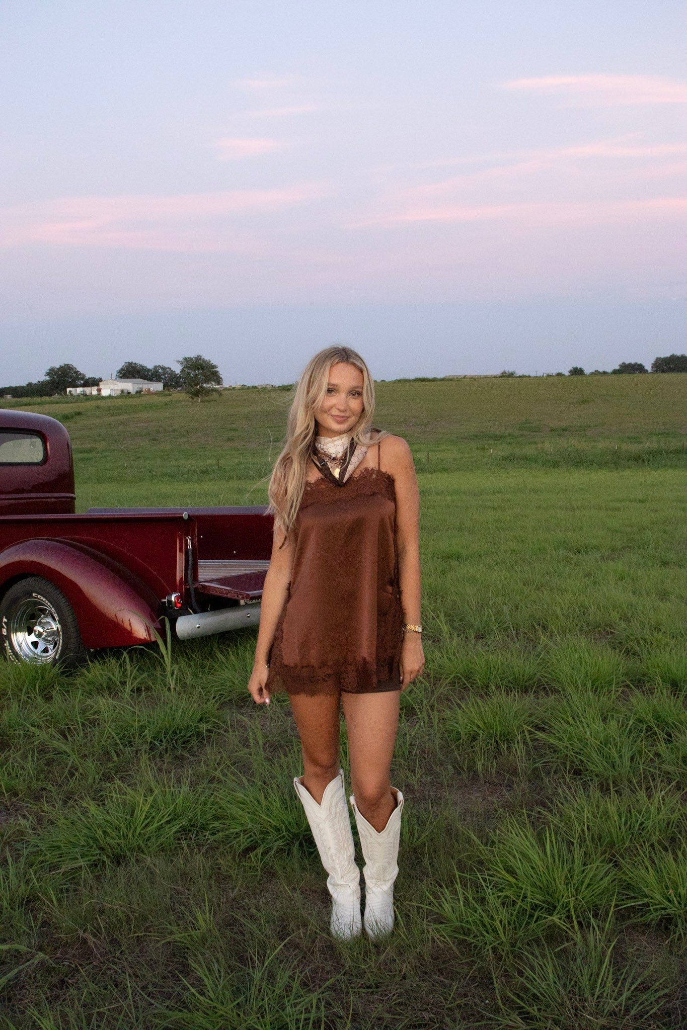 Banks Brown Lace Top